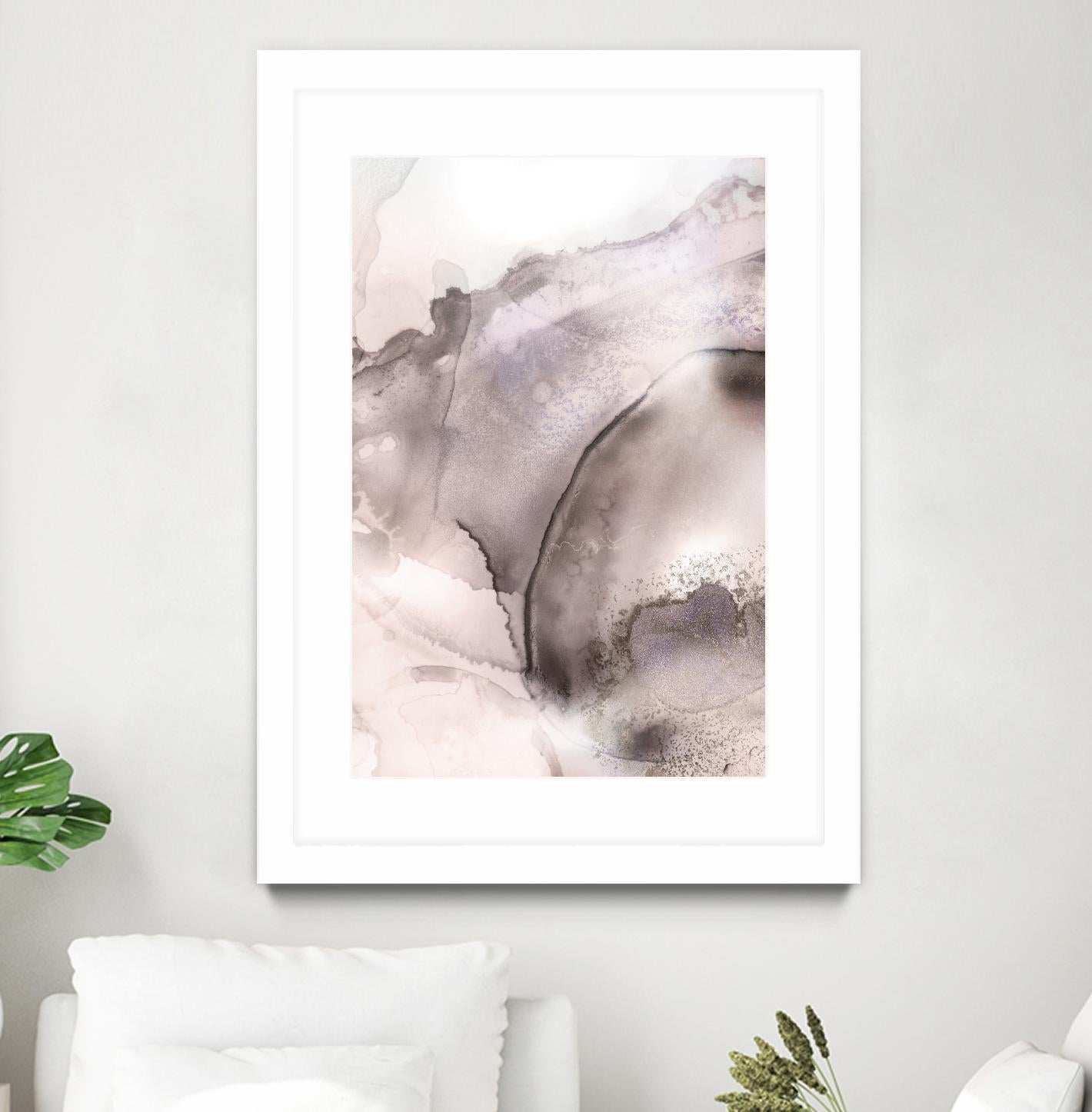 Mint Bubbles II Lavender Version by PI Studio on GIANT ART - white abstract