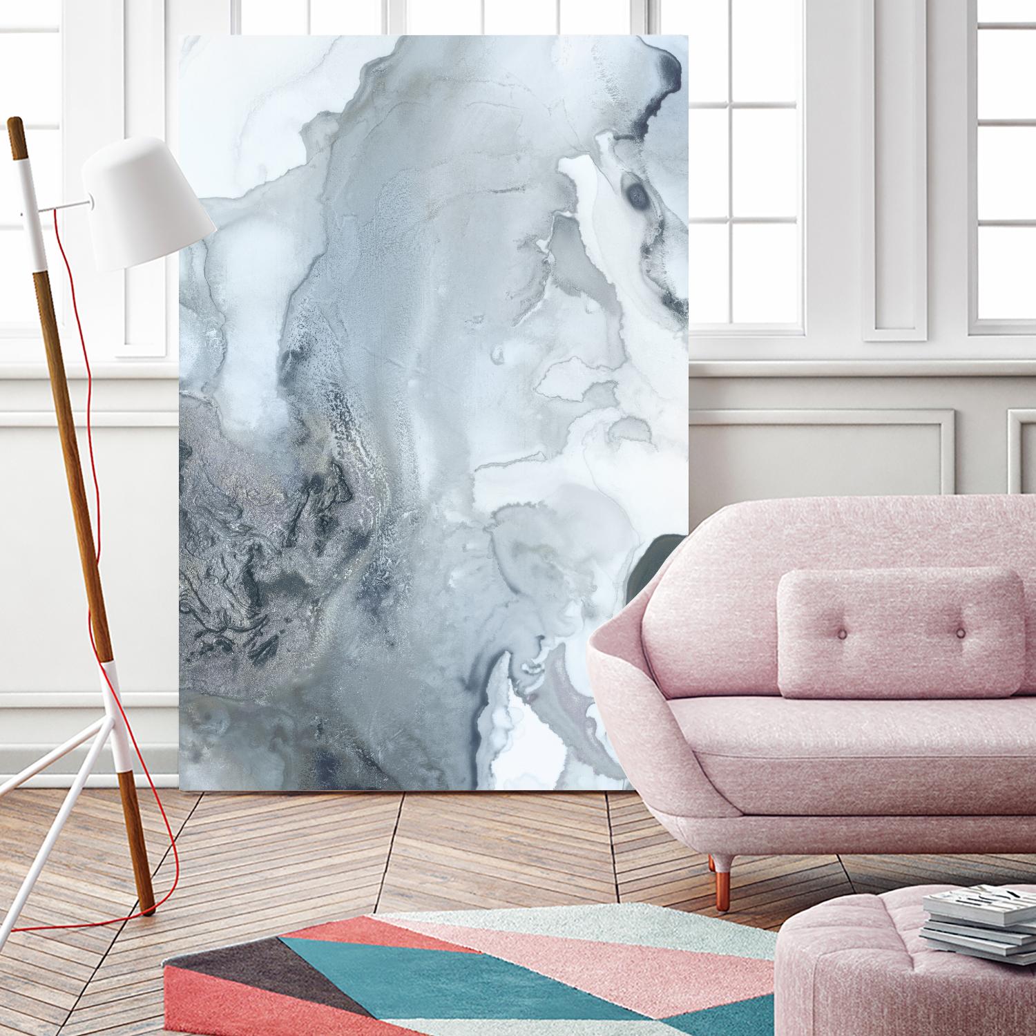 Mint Bubbles III Indigo Version by PI Studio on GIANT ART - white abstract