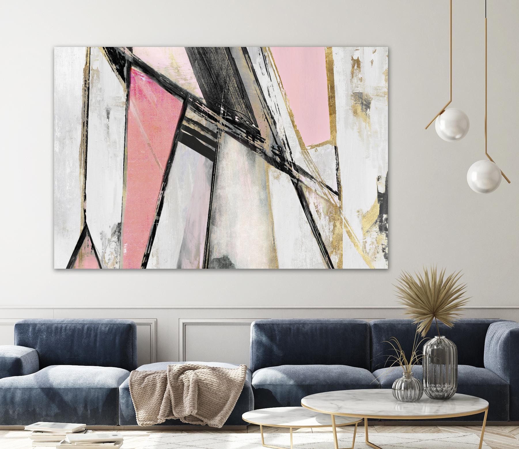 Warm Geometric I Blush Version by PI Studio on GIANT ART - pink abstract