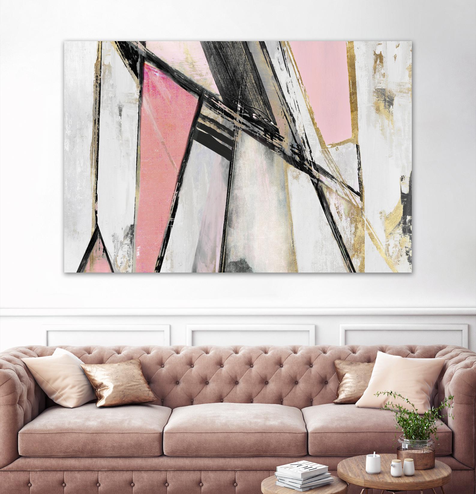Warm Geometric I Blush Version by PI Studio on GIANT ART - pink abstract