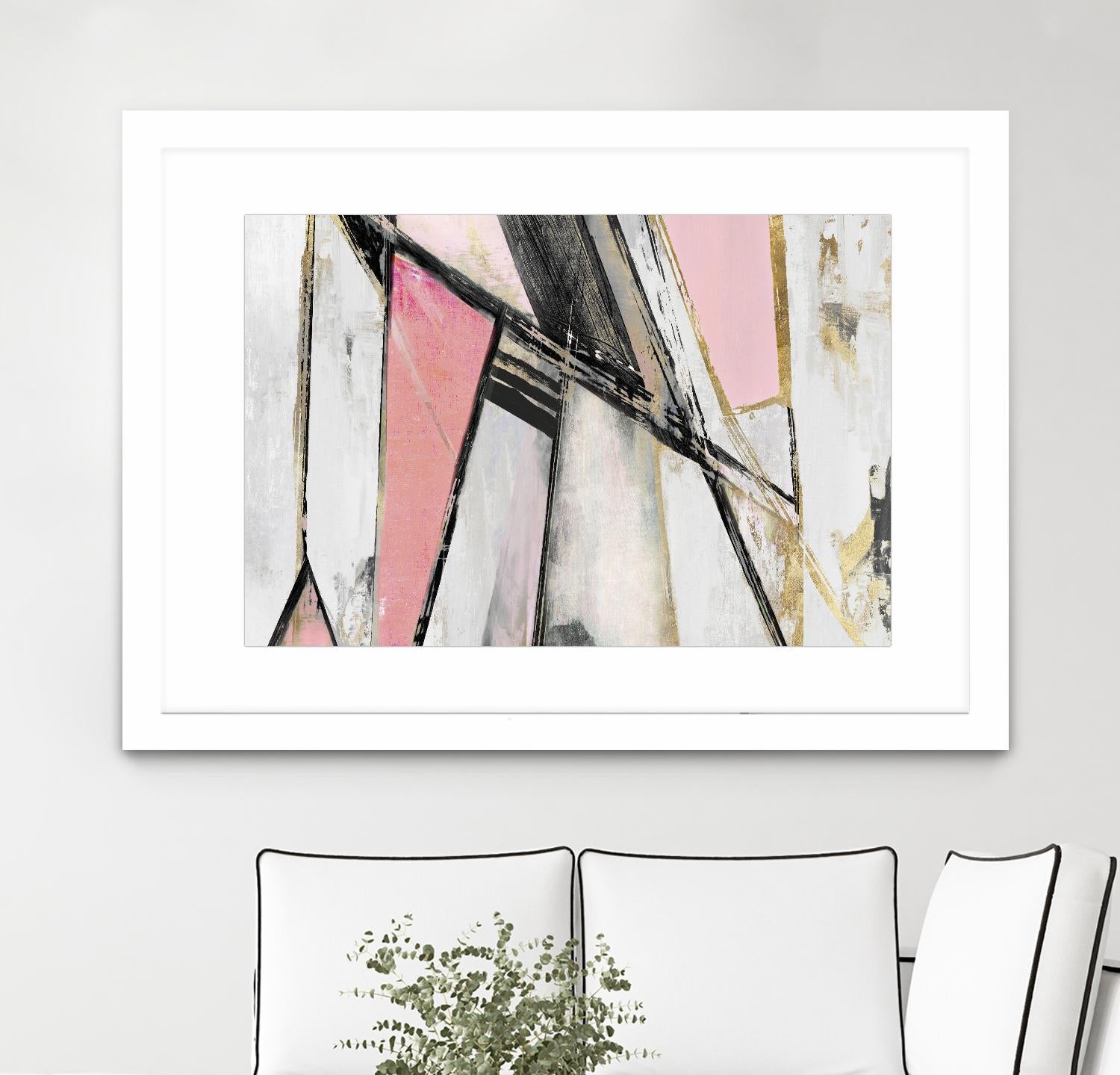 Warm Geometric I Blush Version by PI Studio on GIANT ART - pink abstract