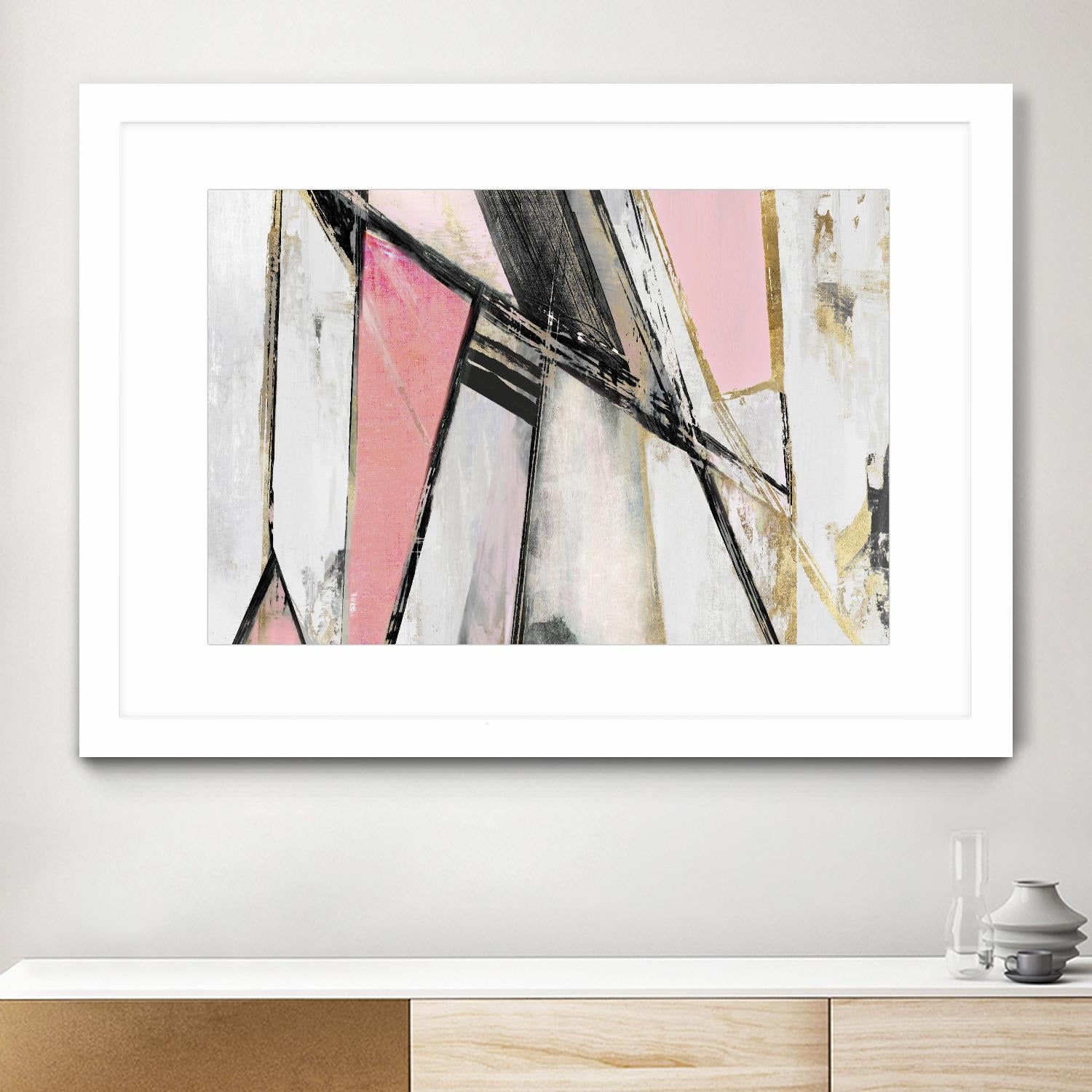 Warm Geometric I Blush Version by PI Studio on GIANT ART - pink abstract