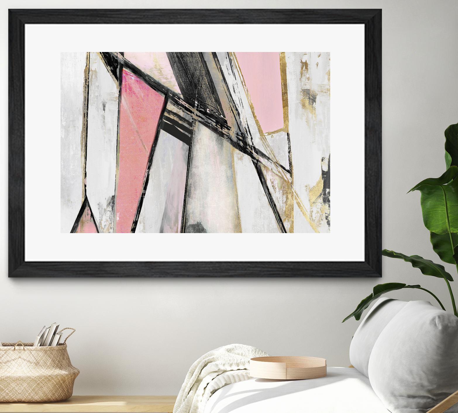 Warm Geometric I Blush Version by PI Studio on GIANT ART - pink abstract