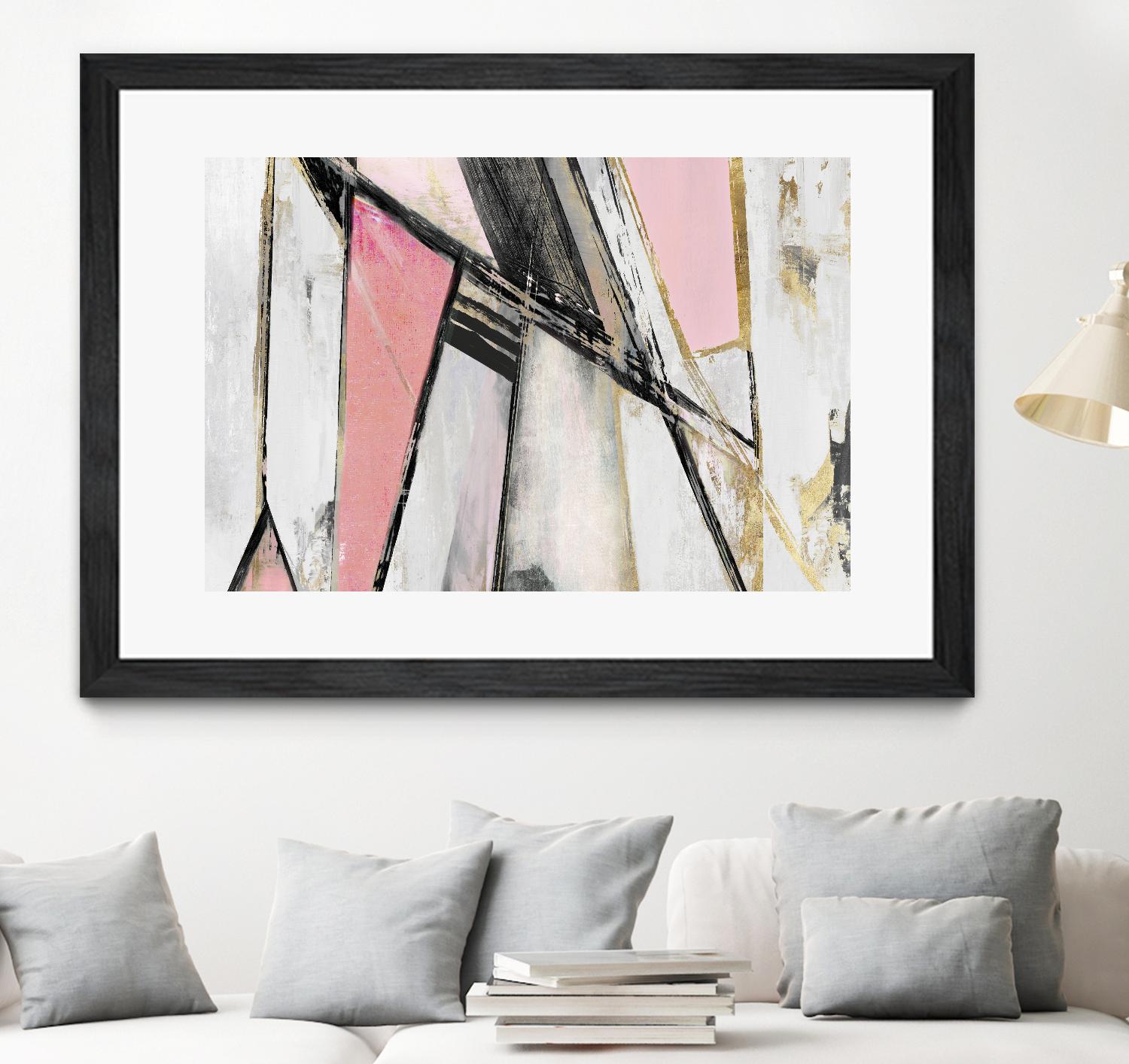 Warm Geometric I Blush Version by PI Studio on GIANT ART - pink abstract