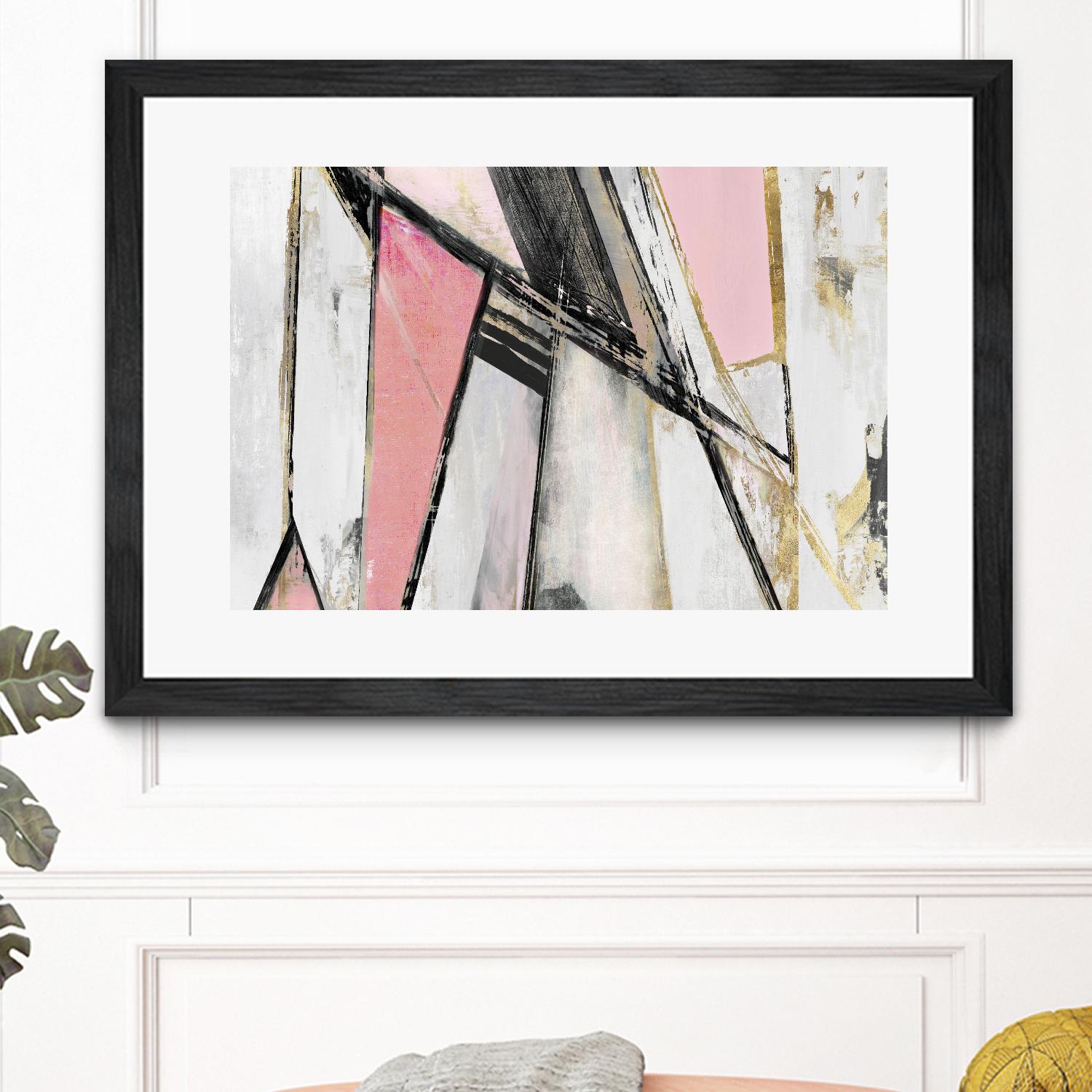 Warm Geometric I Blush Version by PI Studio on GIANT ART - pink abstract