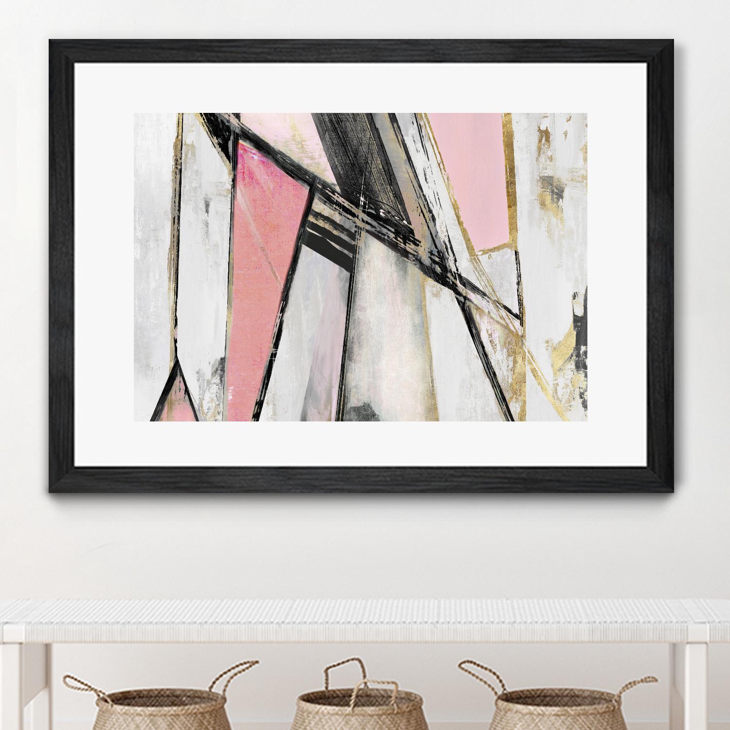Warm Geometric I Blush Version by PI Studio on GIANT ART - pink abstract