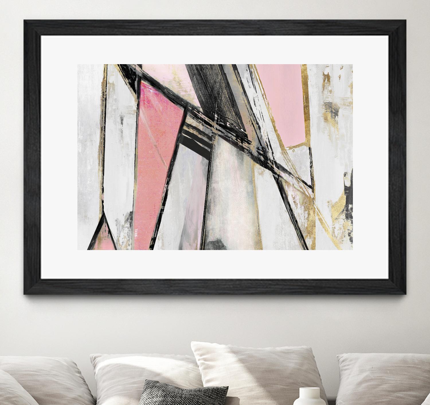 Warm Geometric I Blush Version by PI Studio on GIANT ART - pink abstract