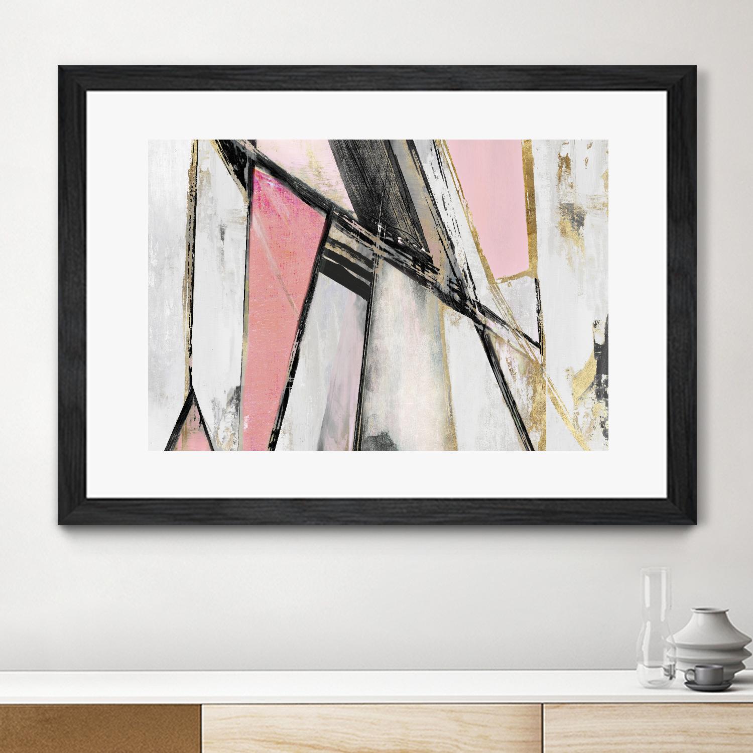 Warm Geometric I Blush Version by PI Studio on GIANT ART - pink abstract