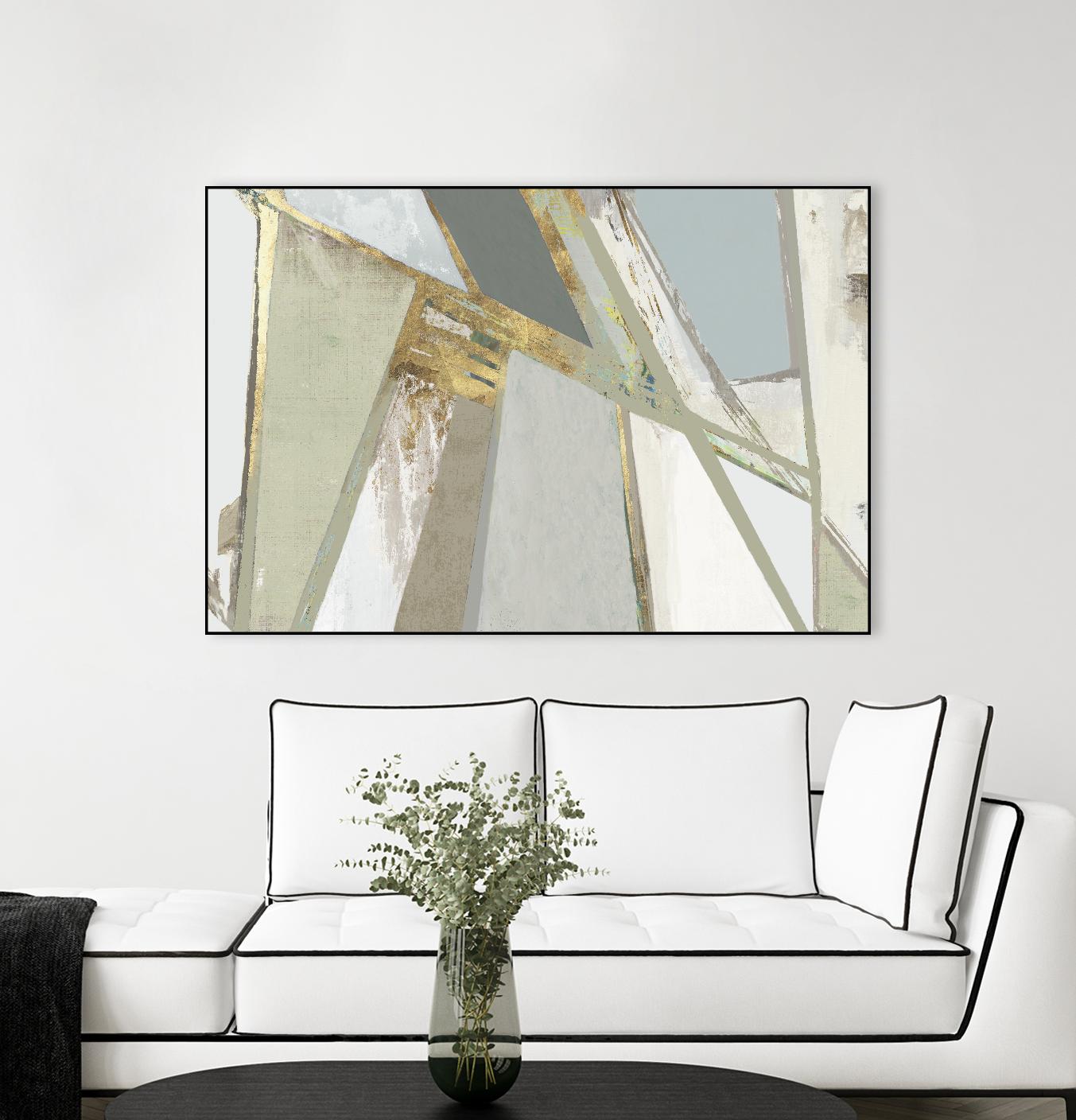 Warm Geometric I Neutral Version by PI Studio on GIANT ART - gold abstract