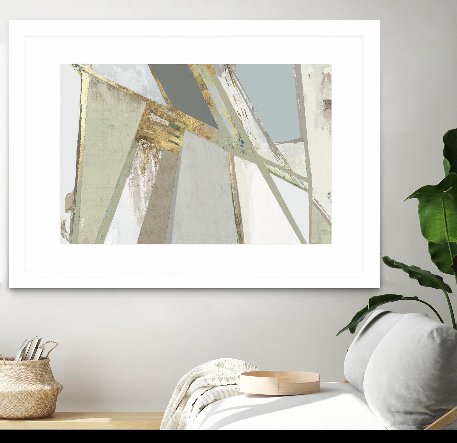 Warm Geometric I Neutral Version by PI Studio on GIANT ART - gold abstract