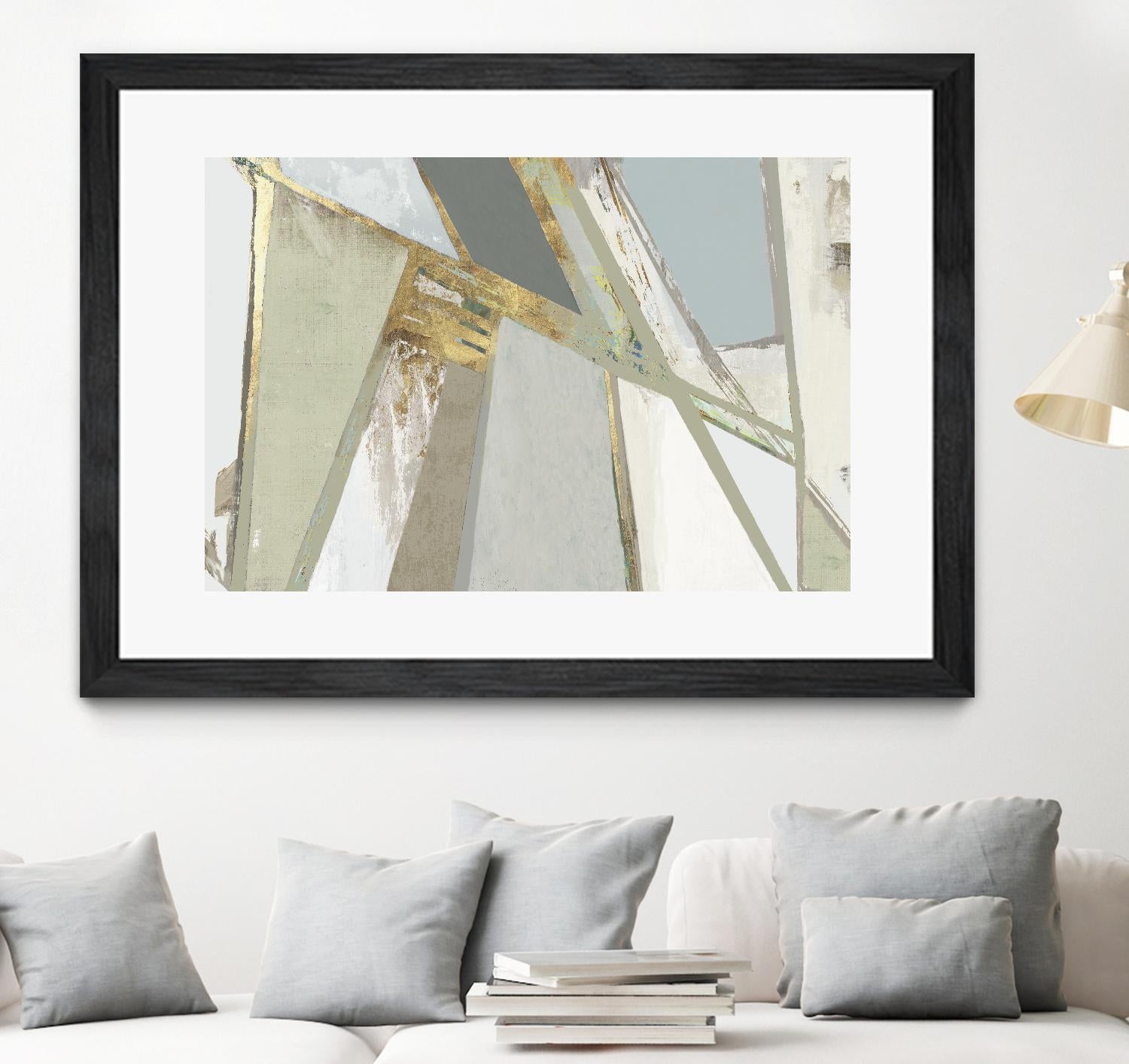 Warm Geometric I Neutral Version by PI Studio on GIANT ART - gold abstract