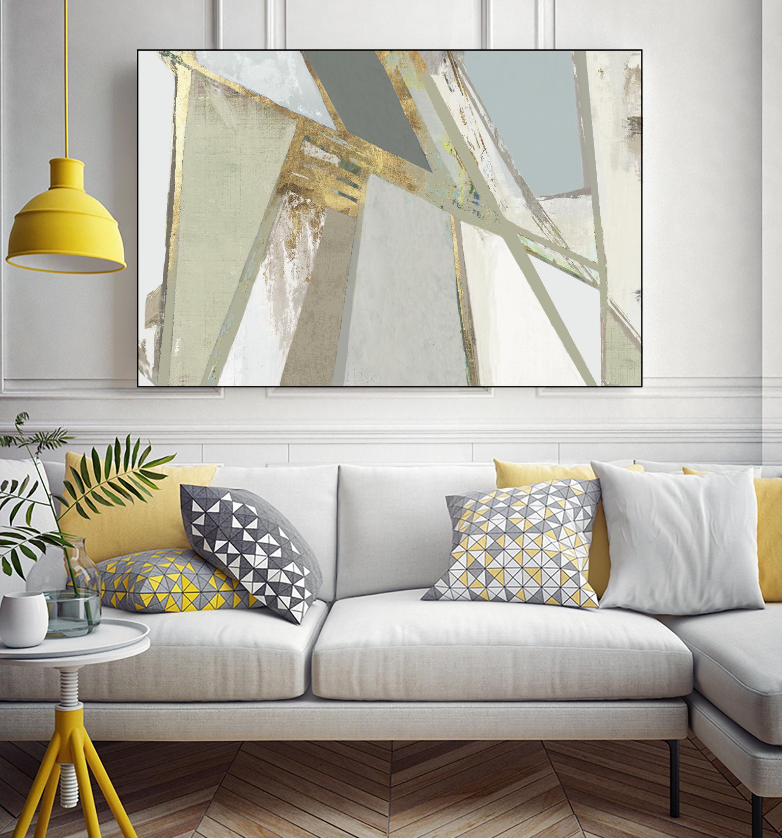 Warm Geometric I Neutral Version by PI Studio on GIANT ART - gold abstract