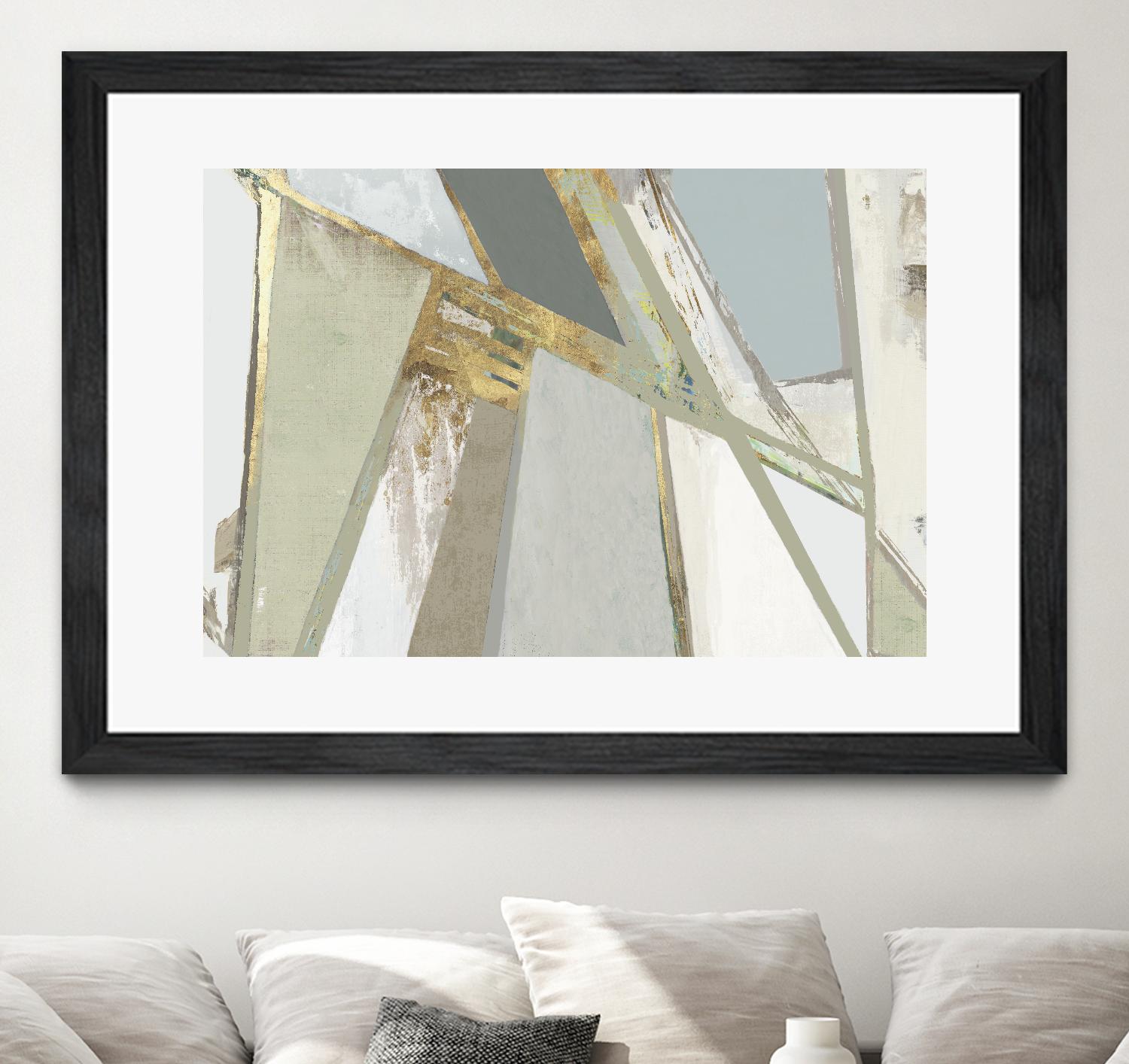 Warm Geometric I Neutral Version by PI Studio on GIANT ART - gold abstract