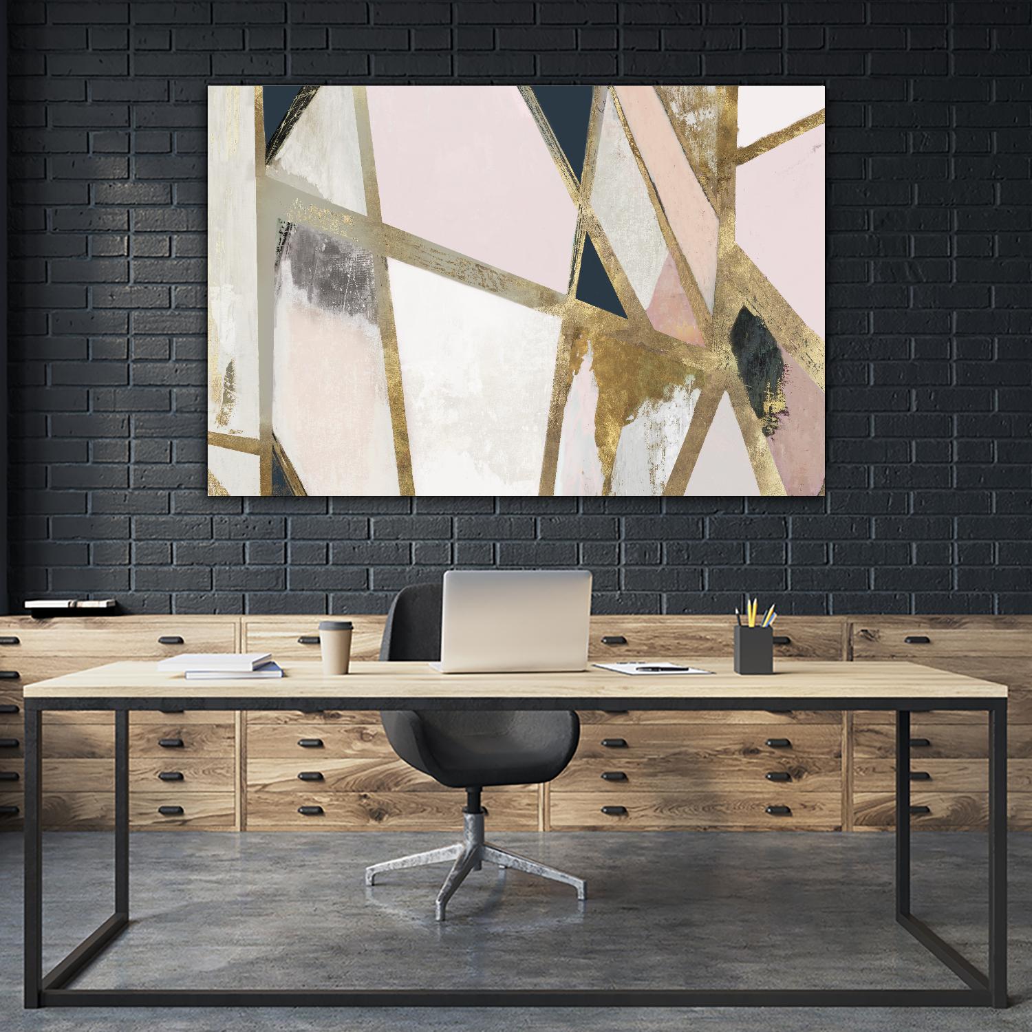 Warm Geometric II Blush Version by PI Studio on GIANT ART - pink abstract
