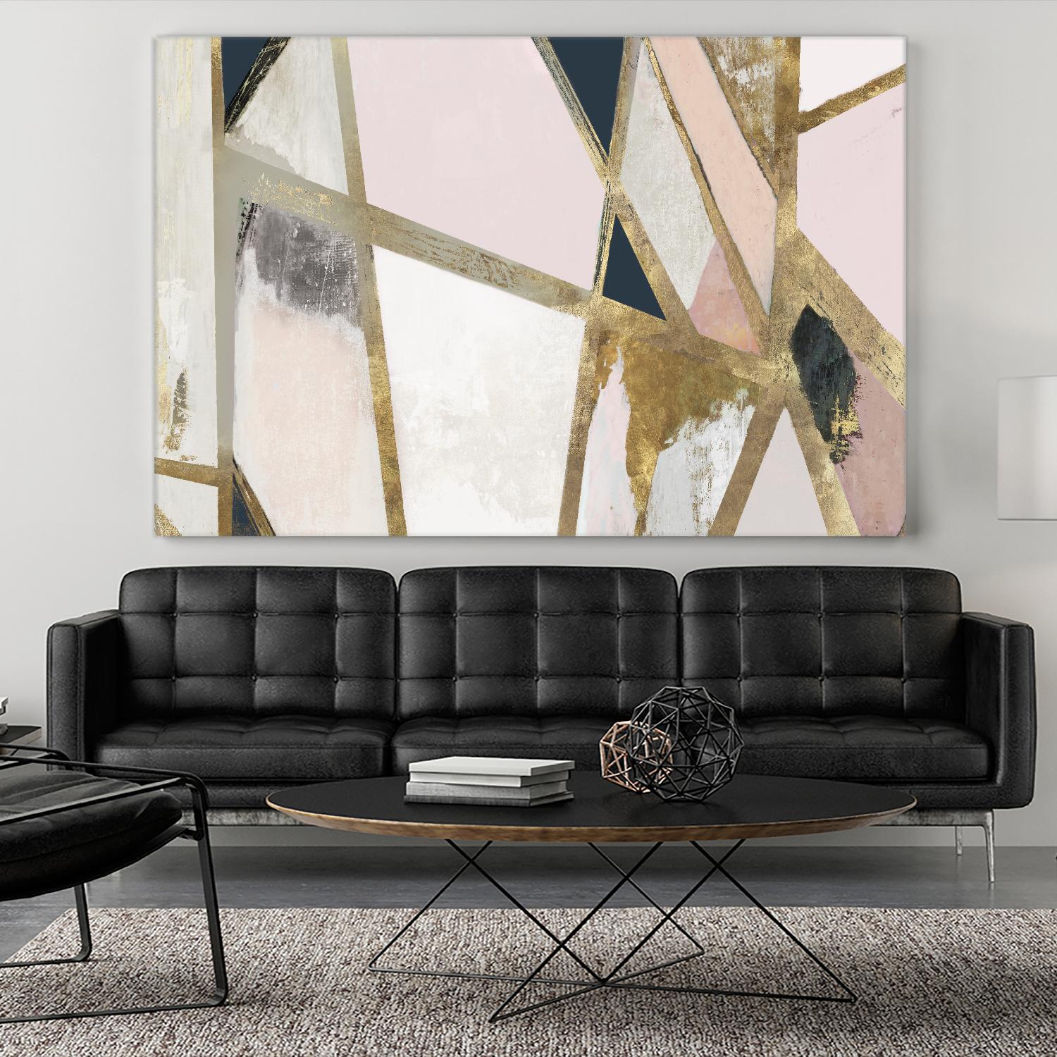 Warm Geometric II Blush Version by PI Studio on GIANT ART - pink abstract