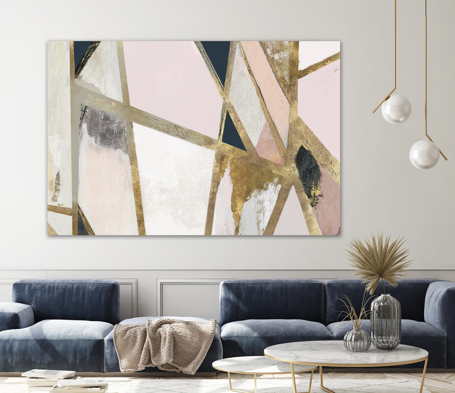 Warm Geometric II Blush Version by PI Studio on GIANT ART - pink abstract