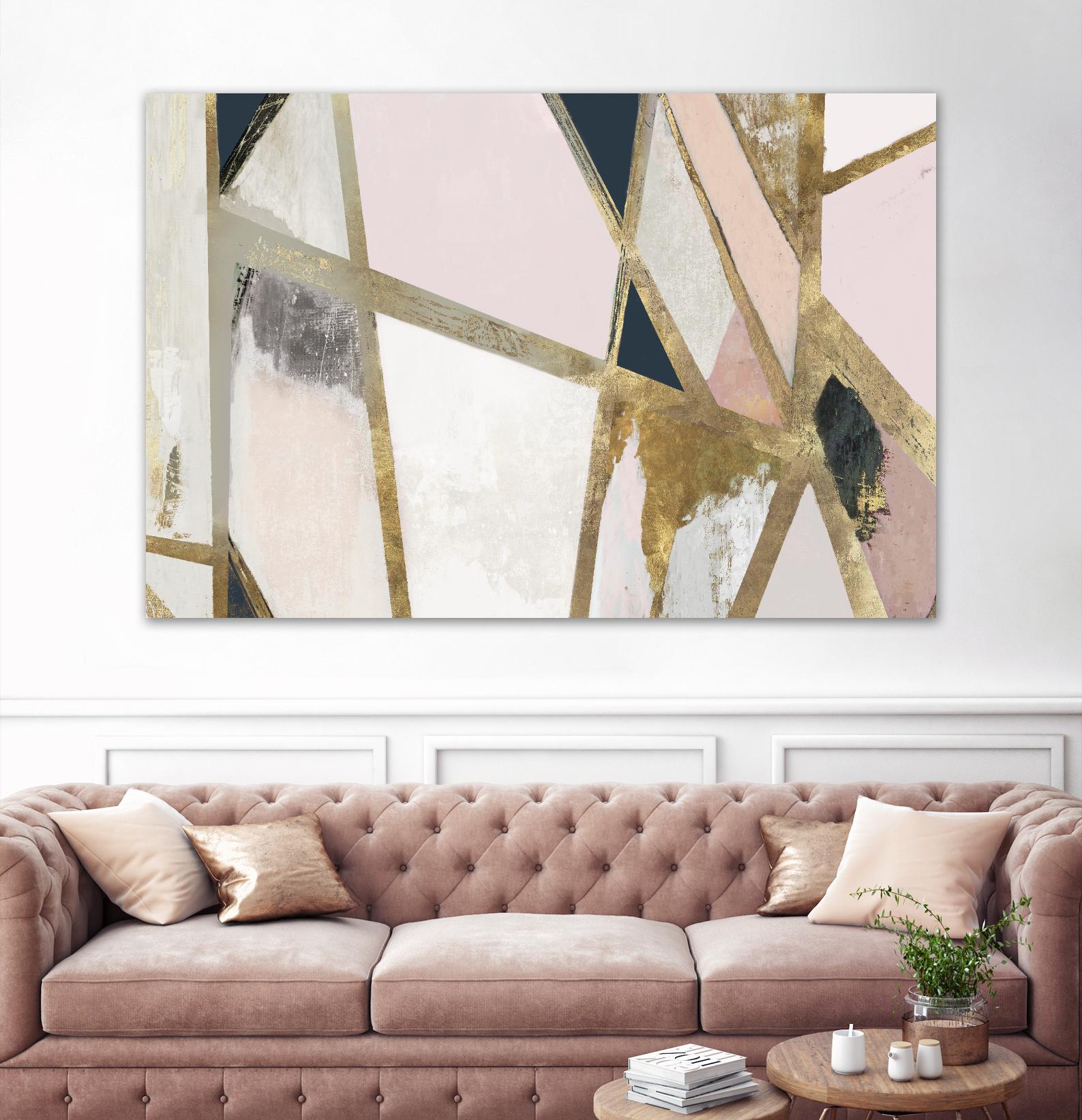 Warm Geometric II Blush Version by PI Studio on GIANT ART - pink abstract