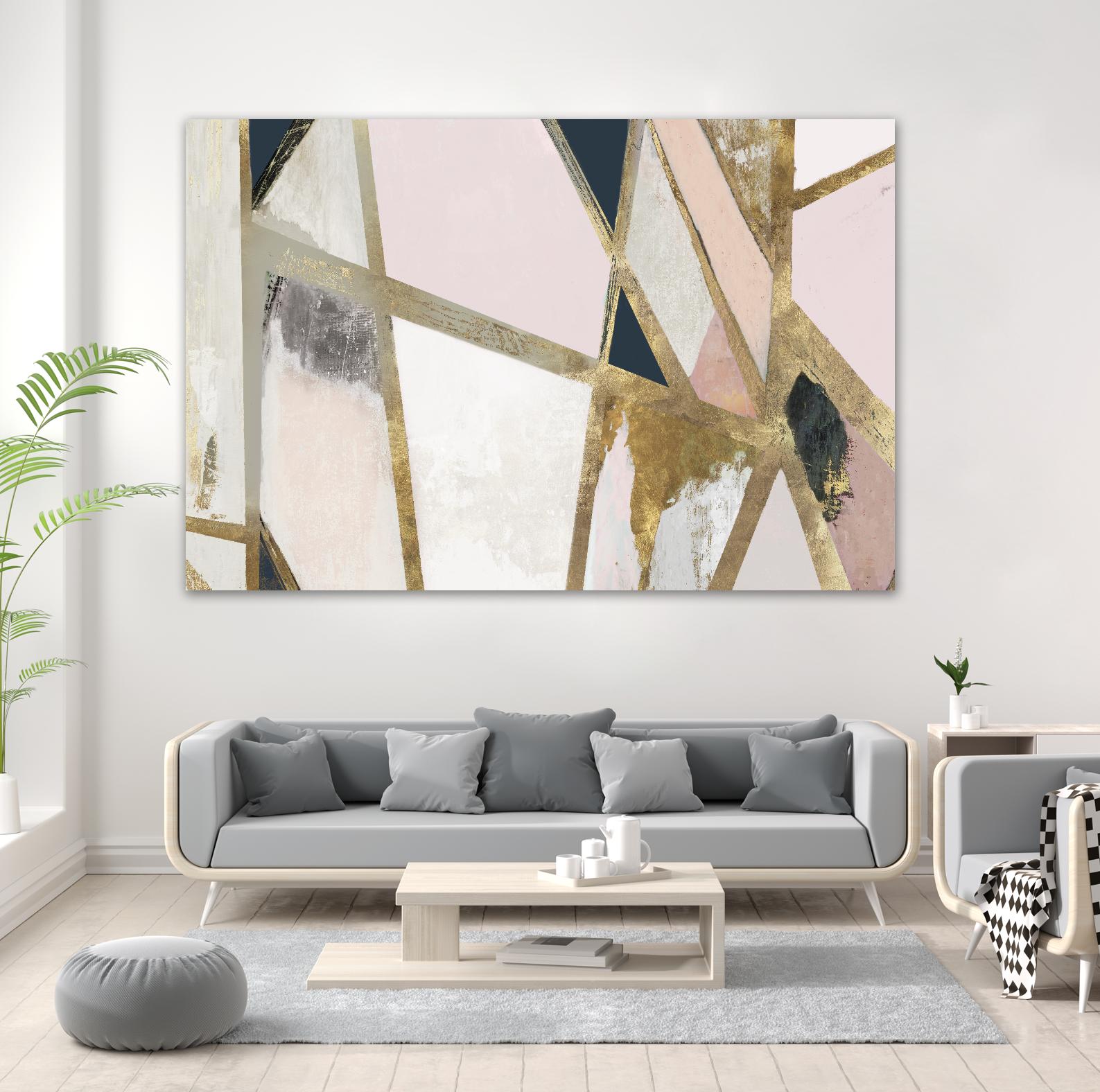 Warm Geometric II Blush Version by PI Studio on GIANT ART - pink abstract