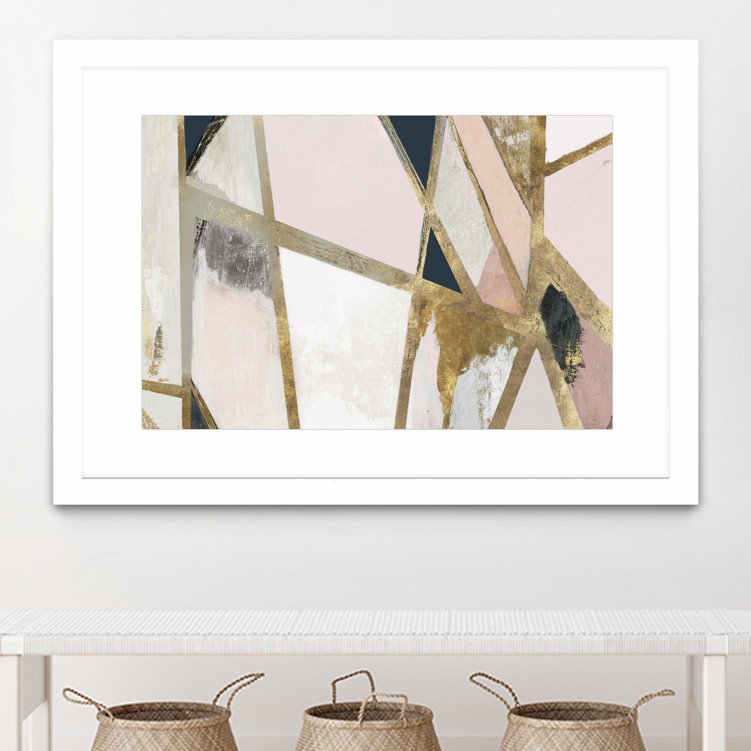 Warm Geometric II Blush Version by PI Studio on GIANT ART - pink abstract