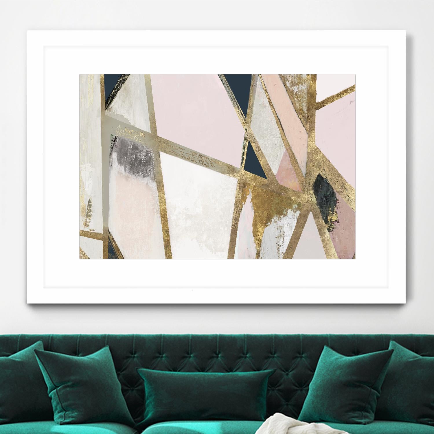 Warm Geometric II Blush Version by PI Studio on GIANT ART - pink abstract