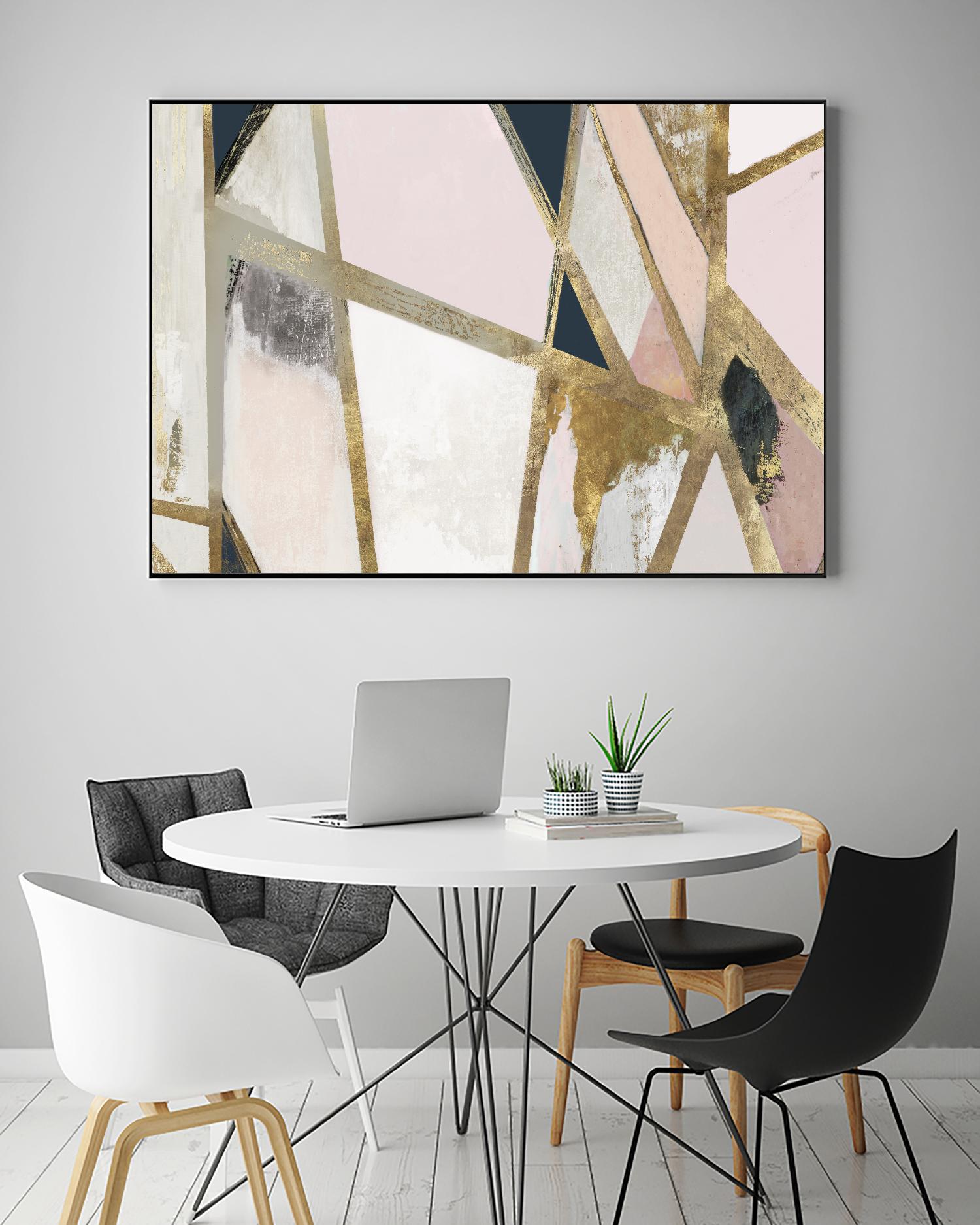 Warm Geometric II Blush Version by PI Studio on GIANT ART - pink abstract