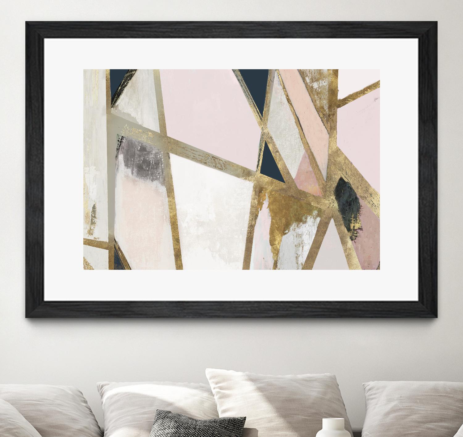 Warm Geometric II Blush Version by PI Studio on GIANT ART - pink abstract