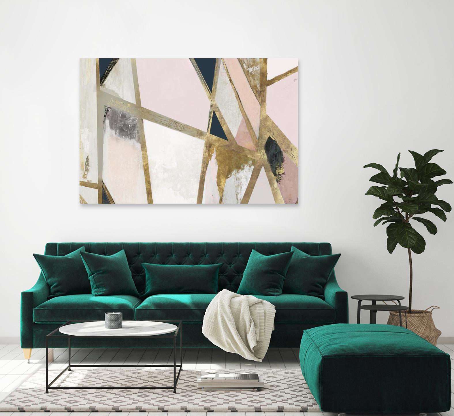 Warm Geometric II Blush Version by PI Studio on GIANT ART - pink abstract