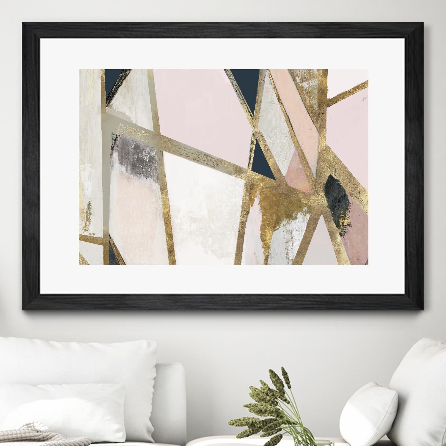 Warm Geometric II Blush Version by PI Studio on GIANT ART - pink abstract