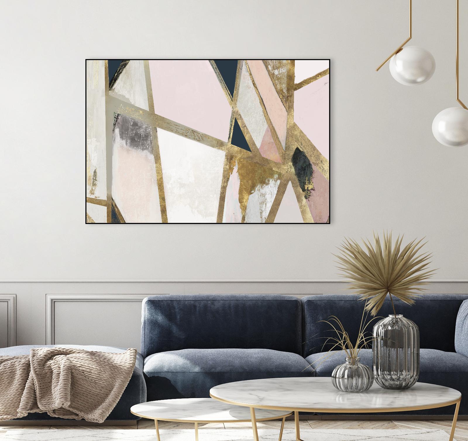 Warm Geometric II Blush Version by PI Studio on GIANT ART - pink abstract
