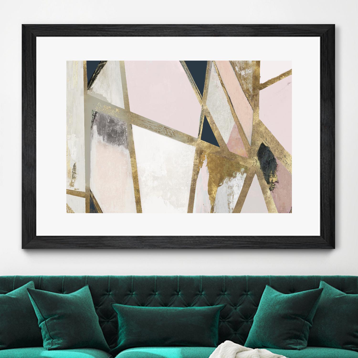 Warm Geometric II Blush Version by PI Studio on GIANT ART - pink abstract