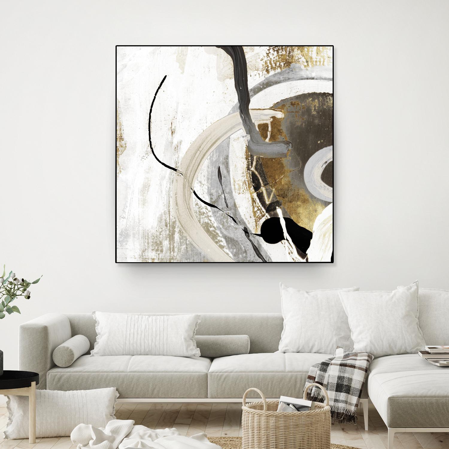 Teal - Tangled II Teal version by PI Studio on GIANT ART - grey abstract