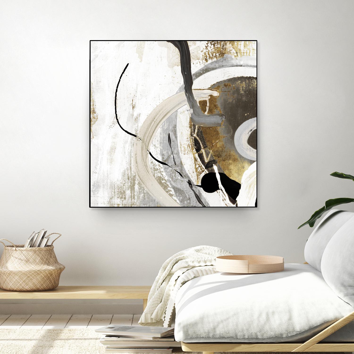 Teal - Tangled II Teal version by PI Studio on GIANT ART - grey abstract