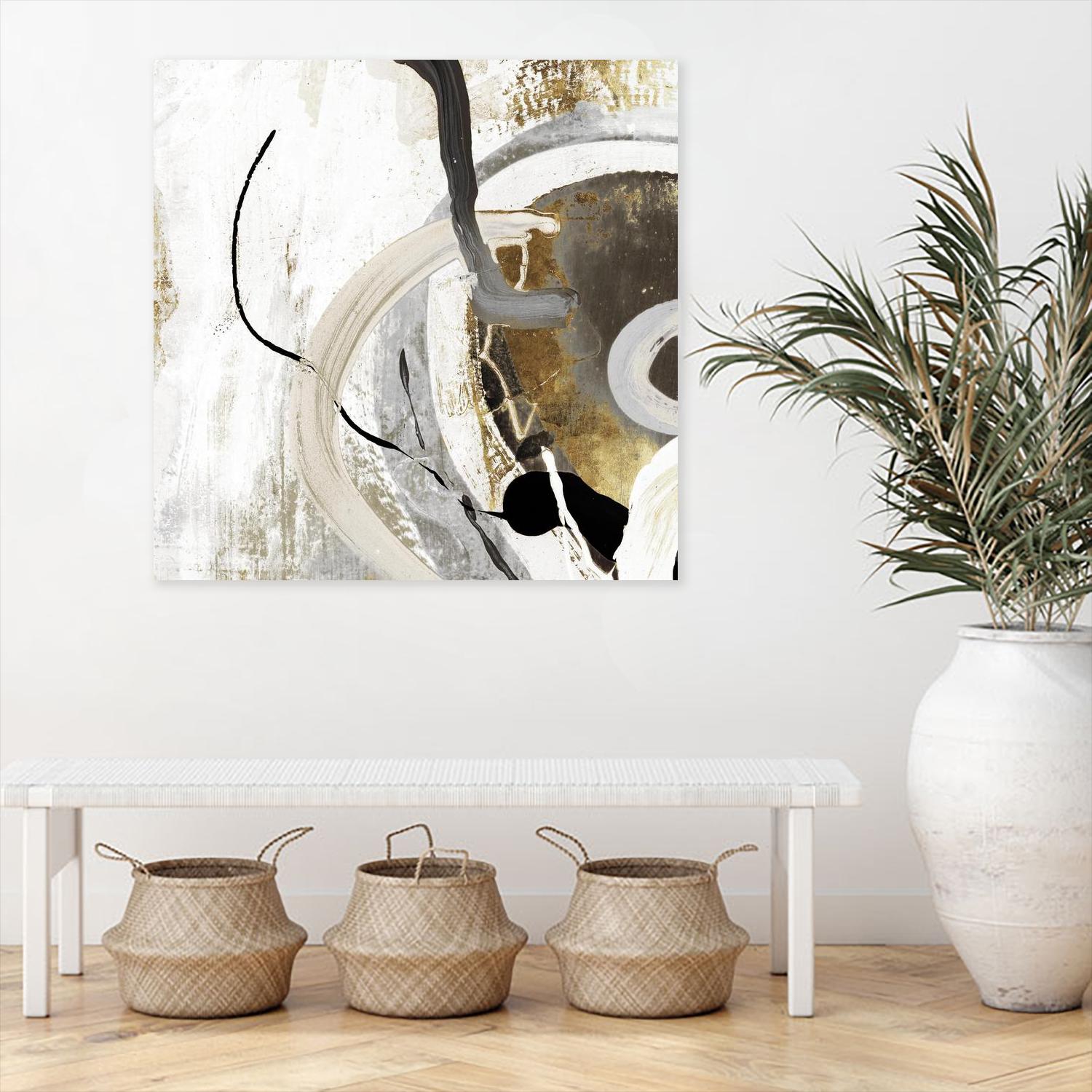 Teal - Tangled II Teal version by PI Studio on GIANT ART - grey abstract