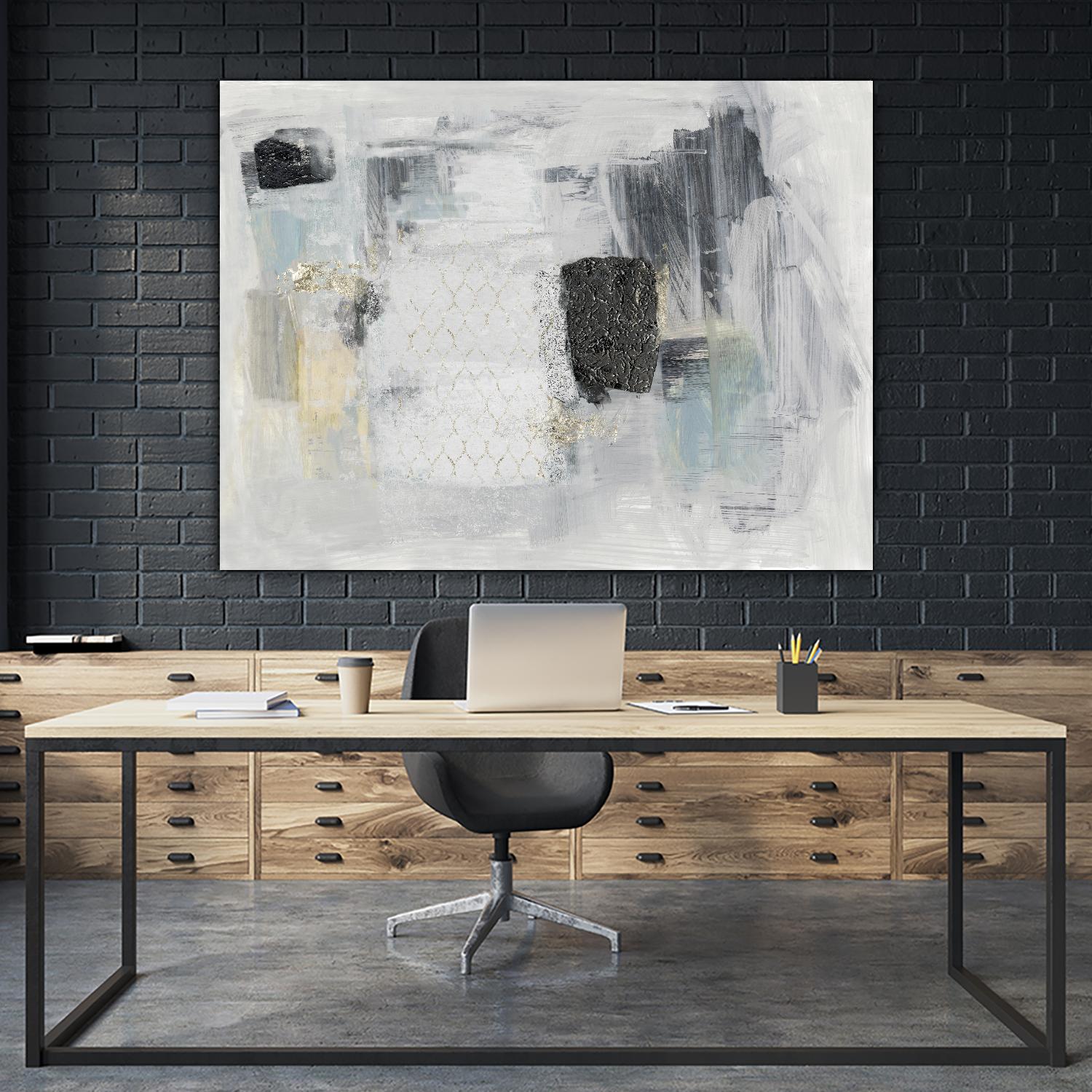 Baroque Abstract I by PI Studio on GIANT ART - black abstract