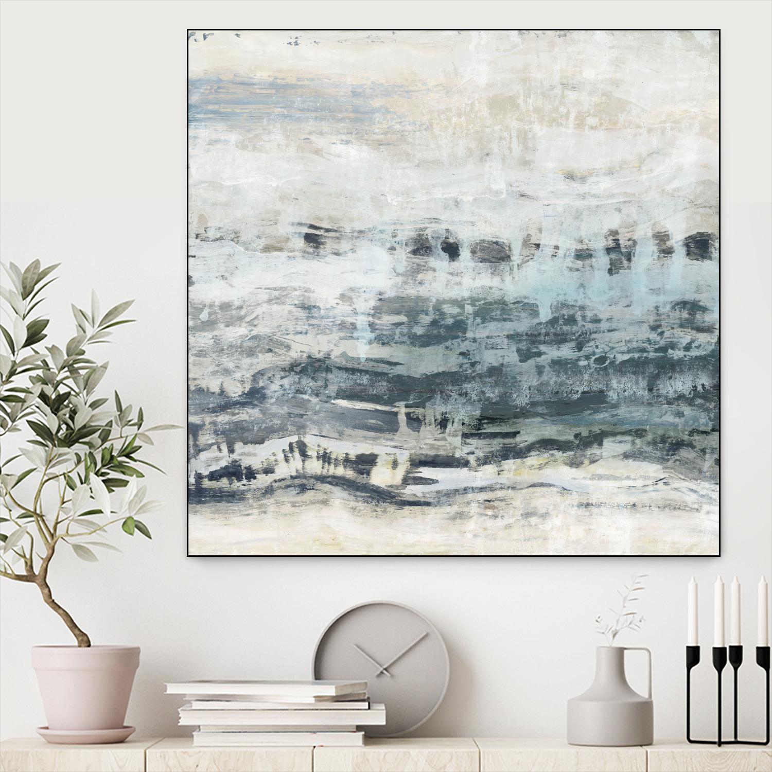 Black Waves by PI Studio on GIANT ART - blue abstract