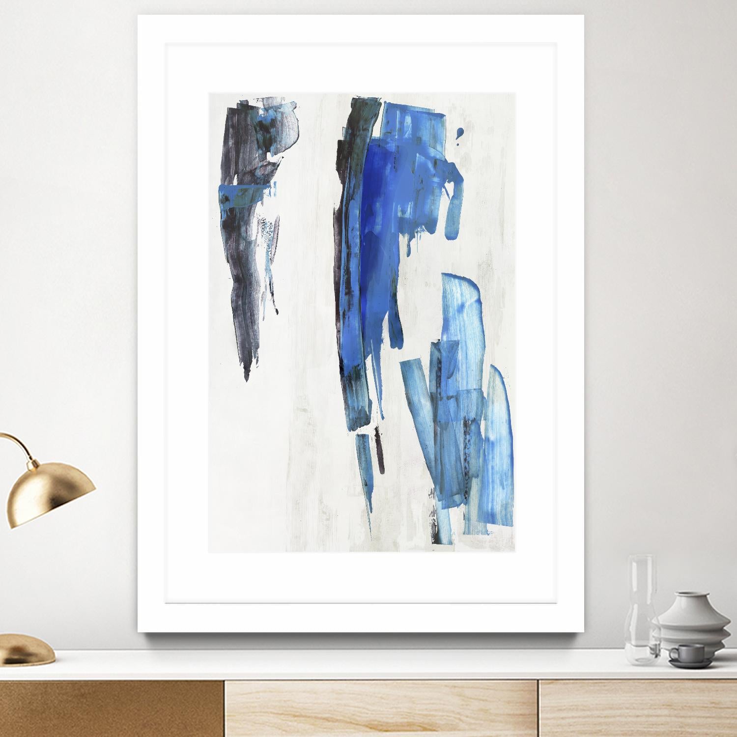 Touch of Black by PI Studio on GIANT ART - blue abstract
