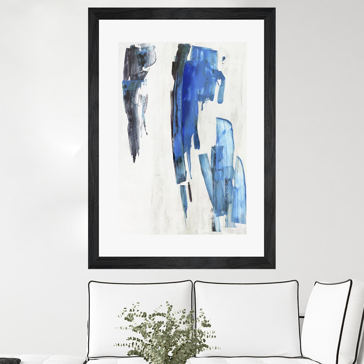 Touch of Black by PI Studio on GIANT ART - blue abstract