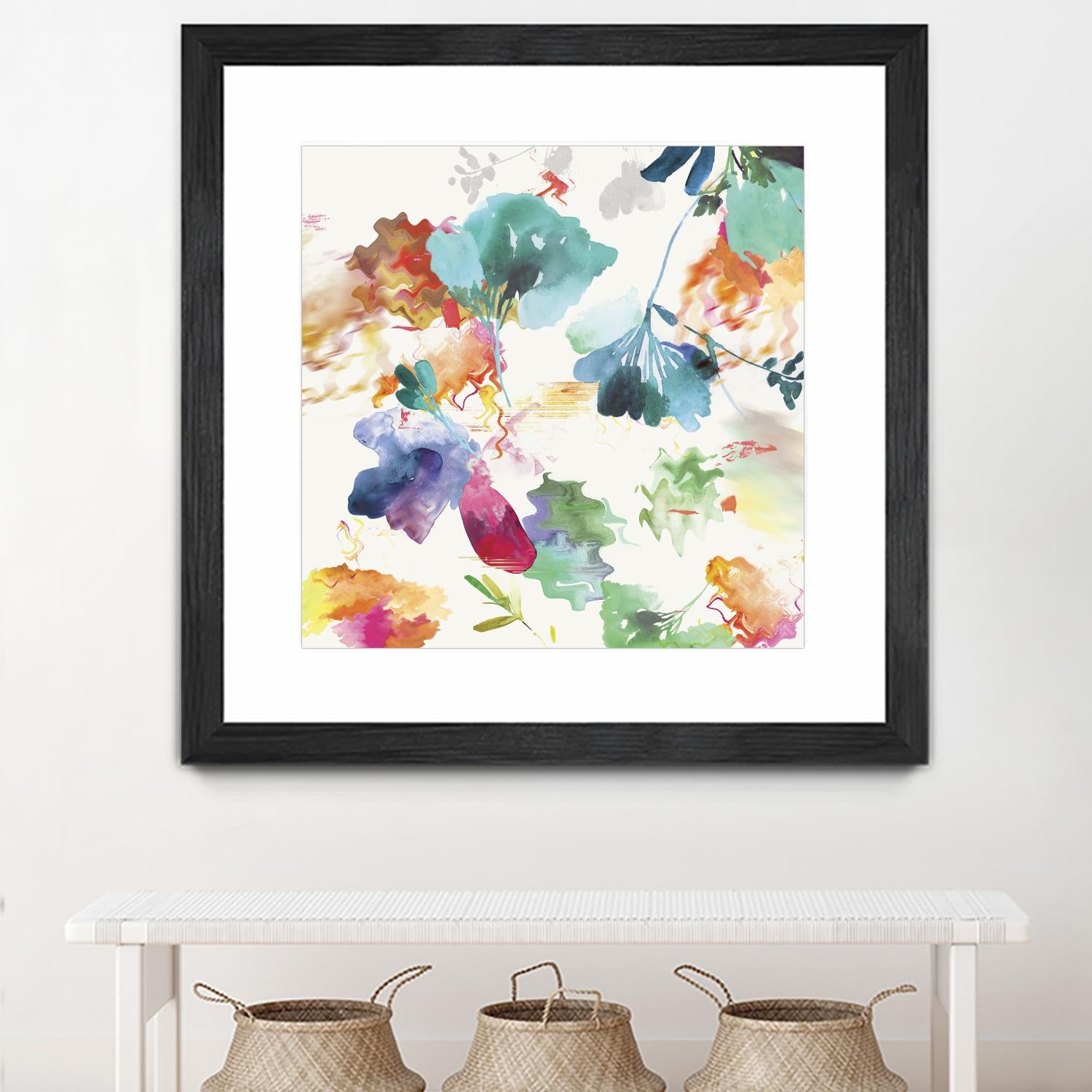 Glitchy Floral I by PI Studio on GIANT ART - blue abstract