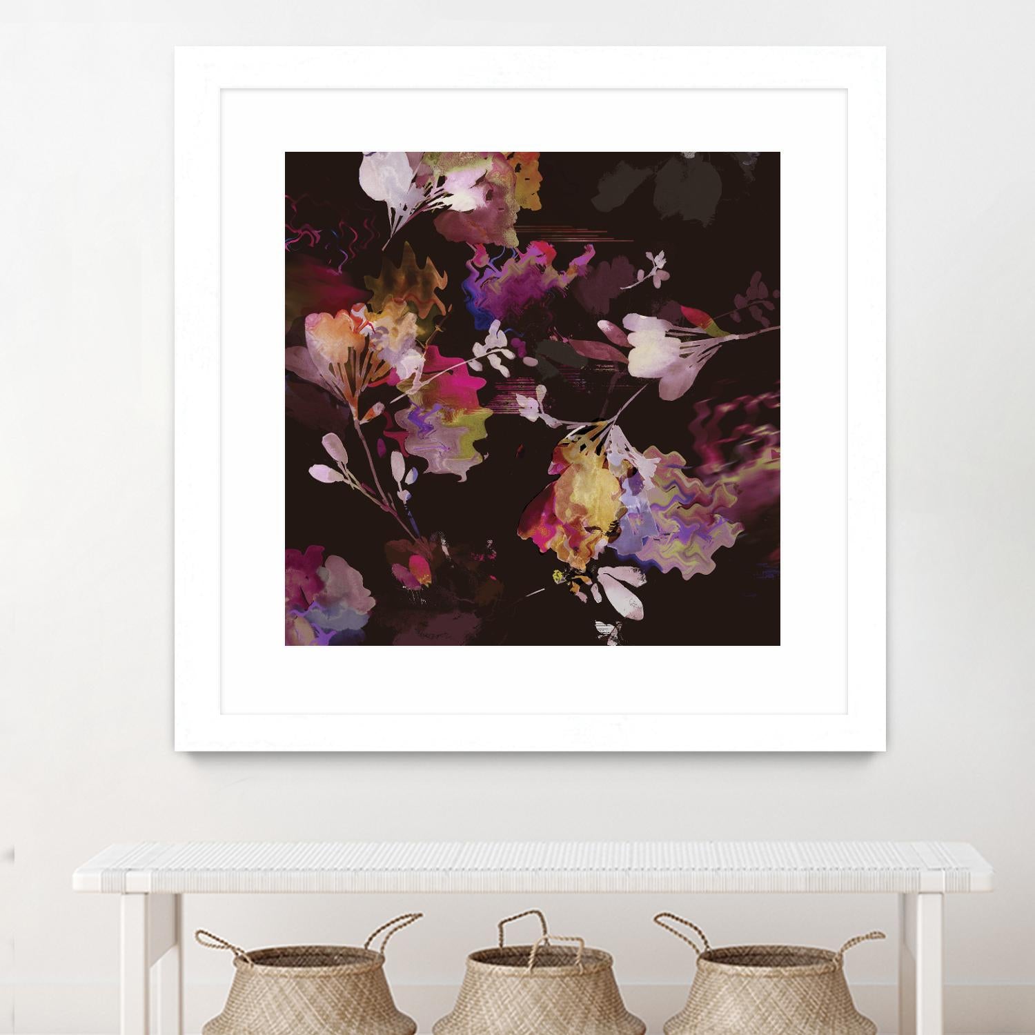Glitchy Floral III by PI Studio on GIANT ART - pink abstract