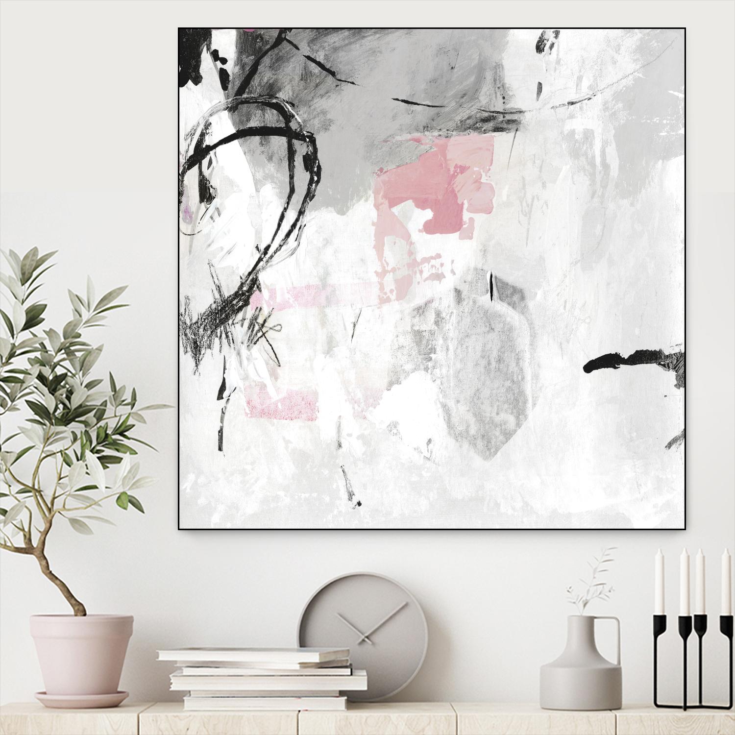 Gray Pink I by PI Studio on GIANT ART - white abstract