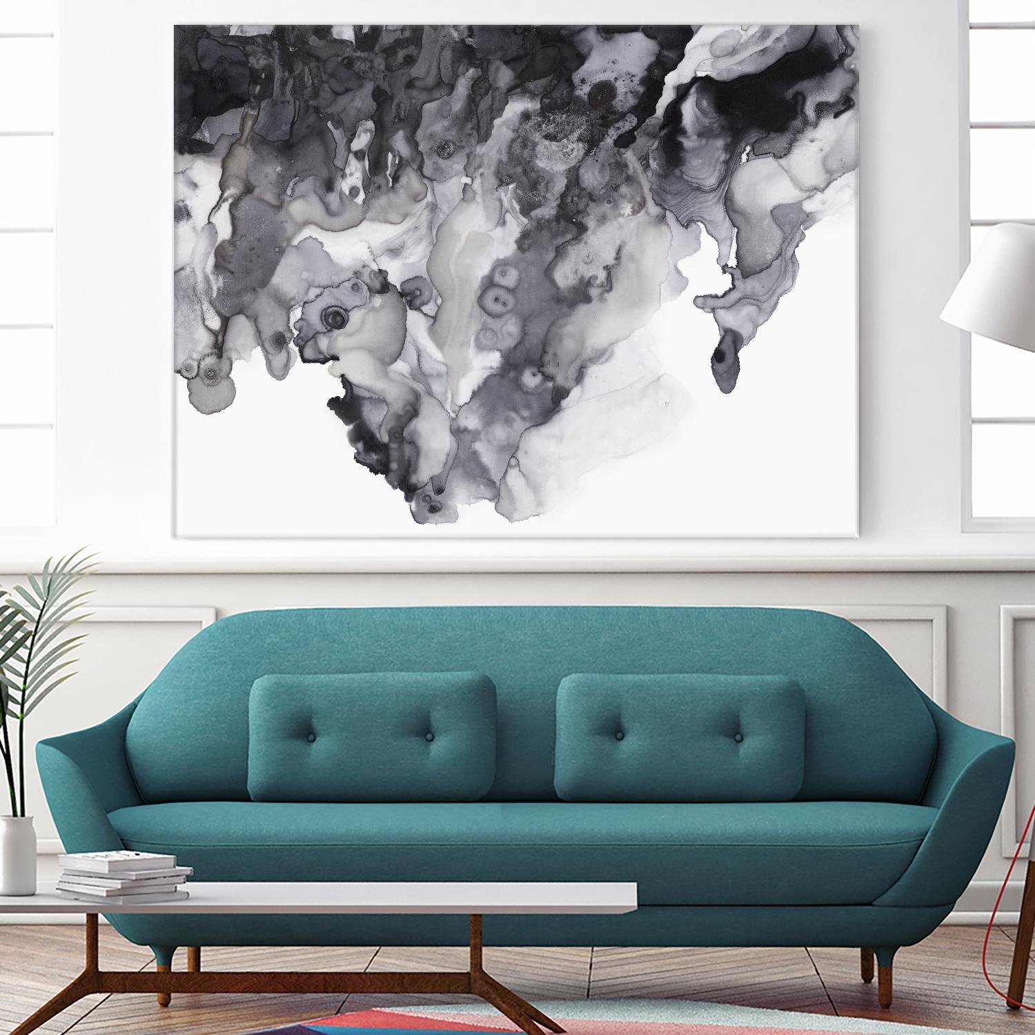 Black Drip by PI Studio on GIANT ART - white abstract