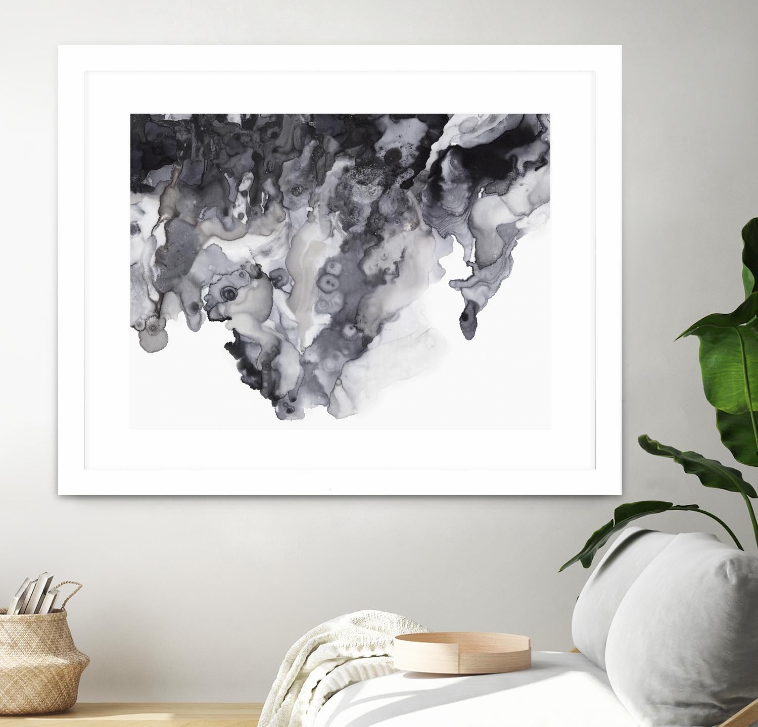 Black Drip by PI Studio on GIANT ART - white abstract