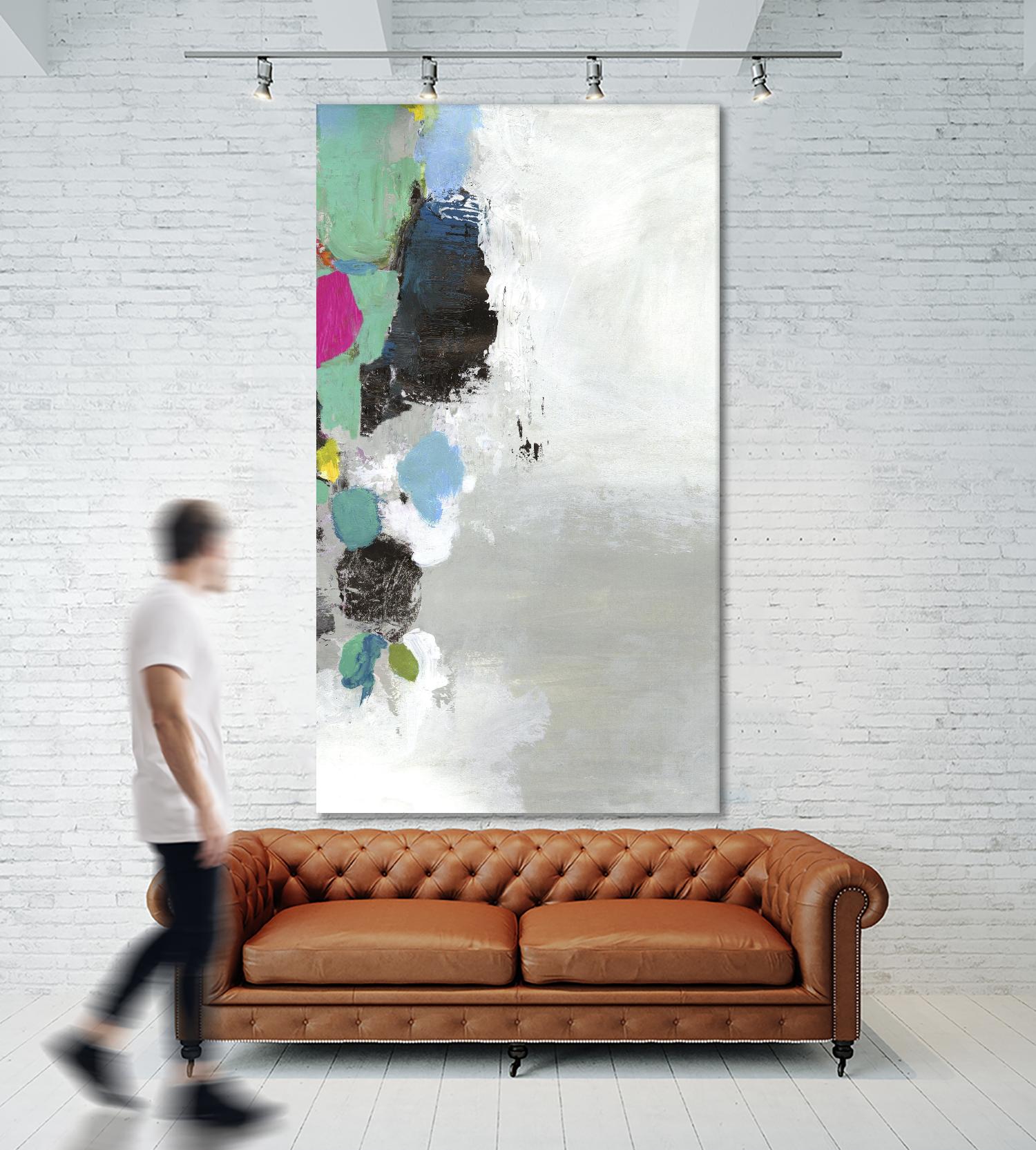 Touch of Blue II by PI Studio on GIANT ART - green abstract