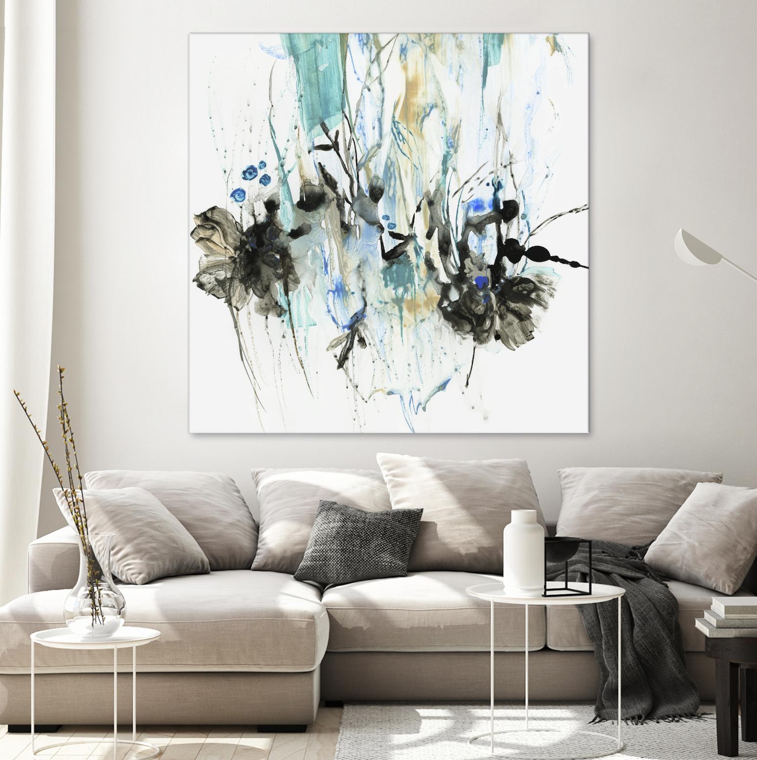 Water Splash II by PI Studio on GIANT ART - blue abstract