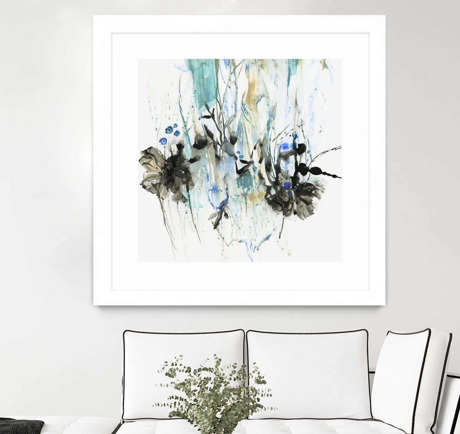 Water Splash II by PI Studio on GIANT ART - blue abstract