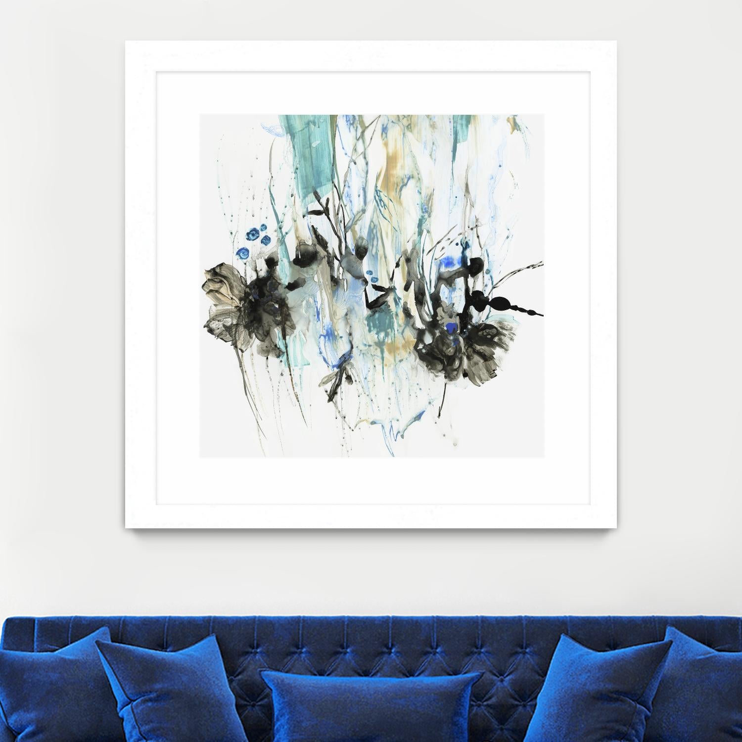 Water Splash II by PI Studio on GIANT ART - blue abstract