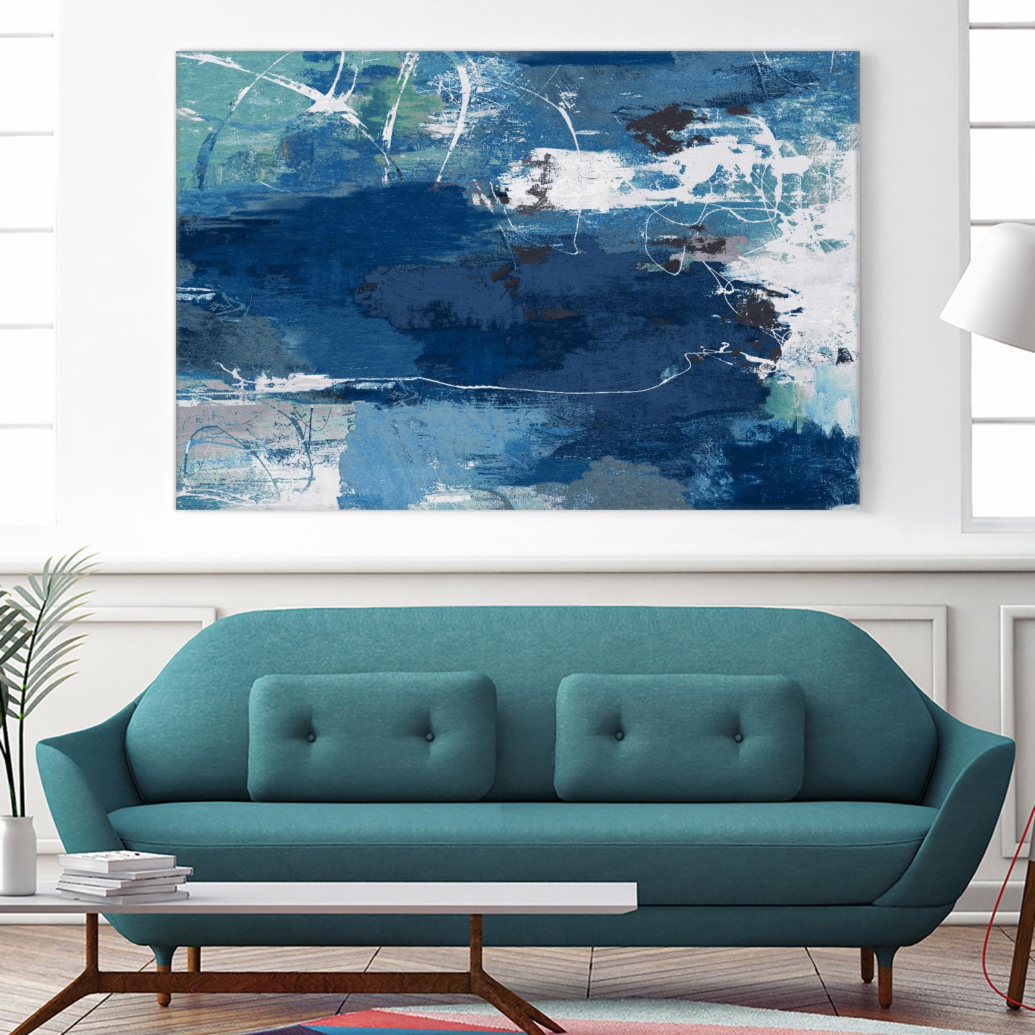 Blue Abstractions by PI Studio on GIANT ART - cyan abstract