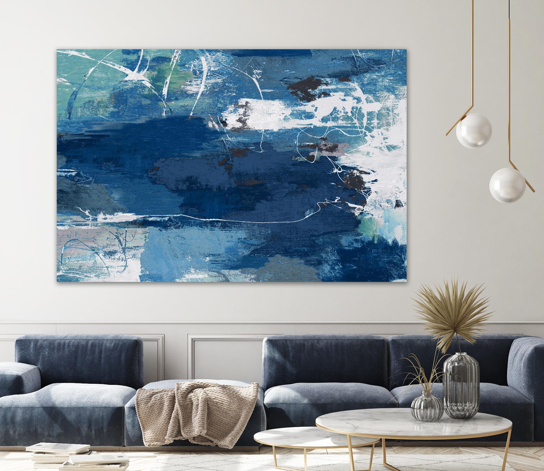 Blue Abstractions by PI Studio on GIANT ART - cyan abstract