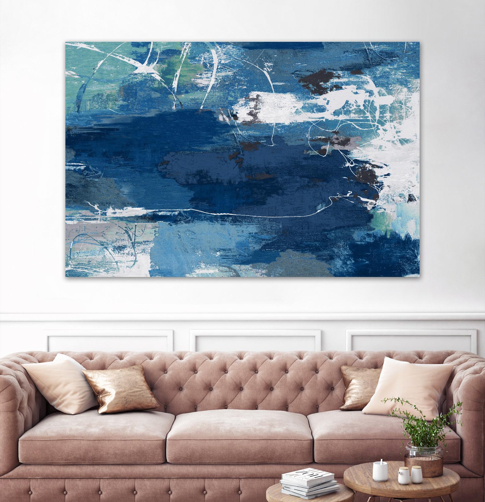 Blue Abstractions by PI Studio on GIANT ART - cyan abstract