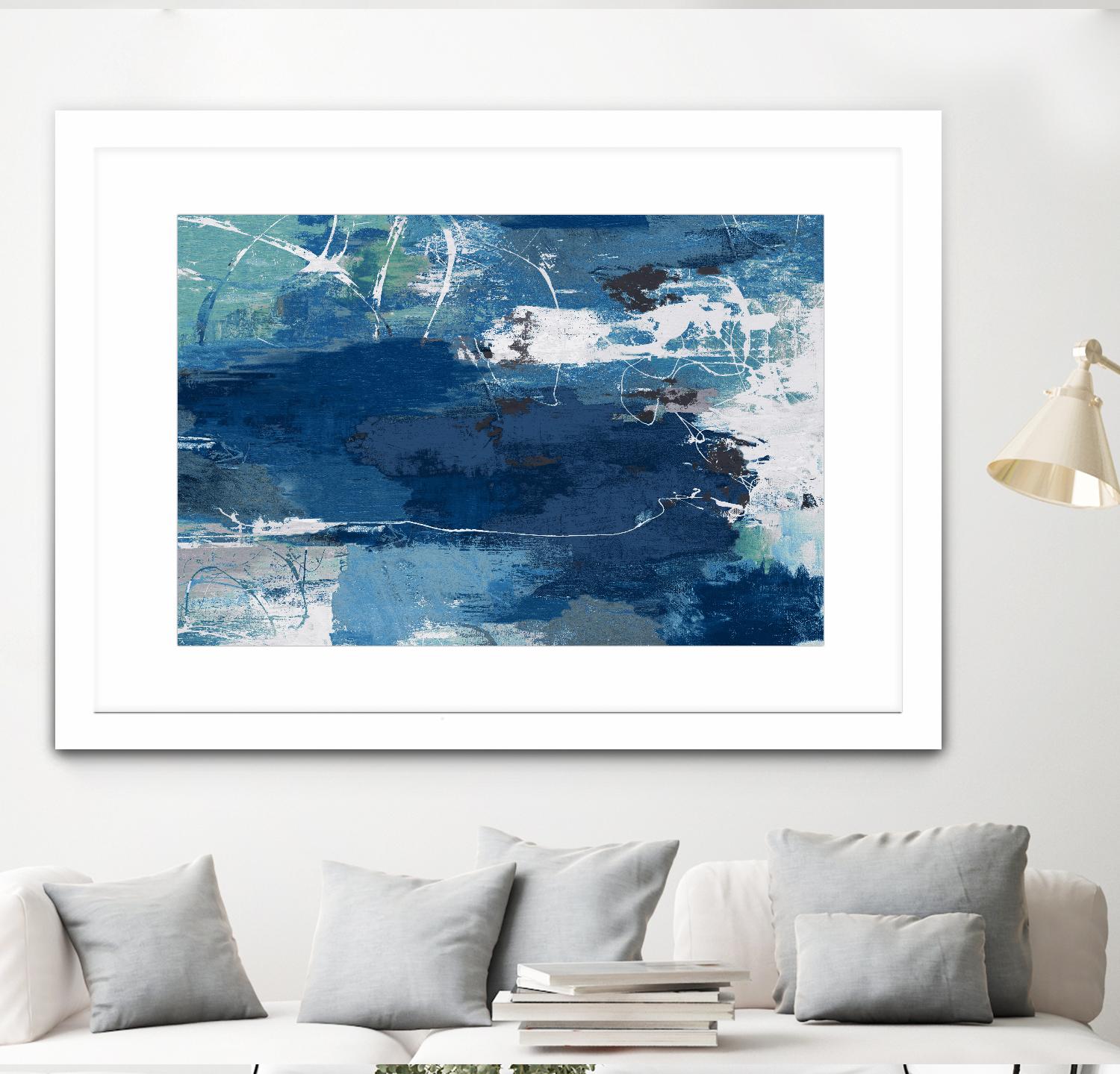 Blue Abstractions by PI Studio on GIANT ART - cyan abstract